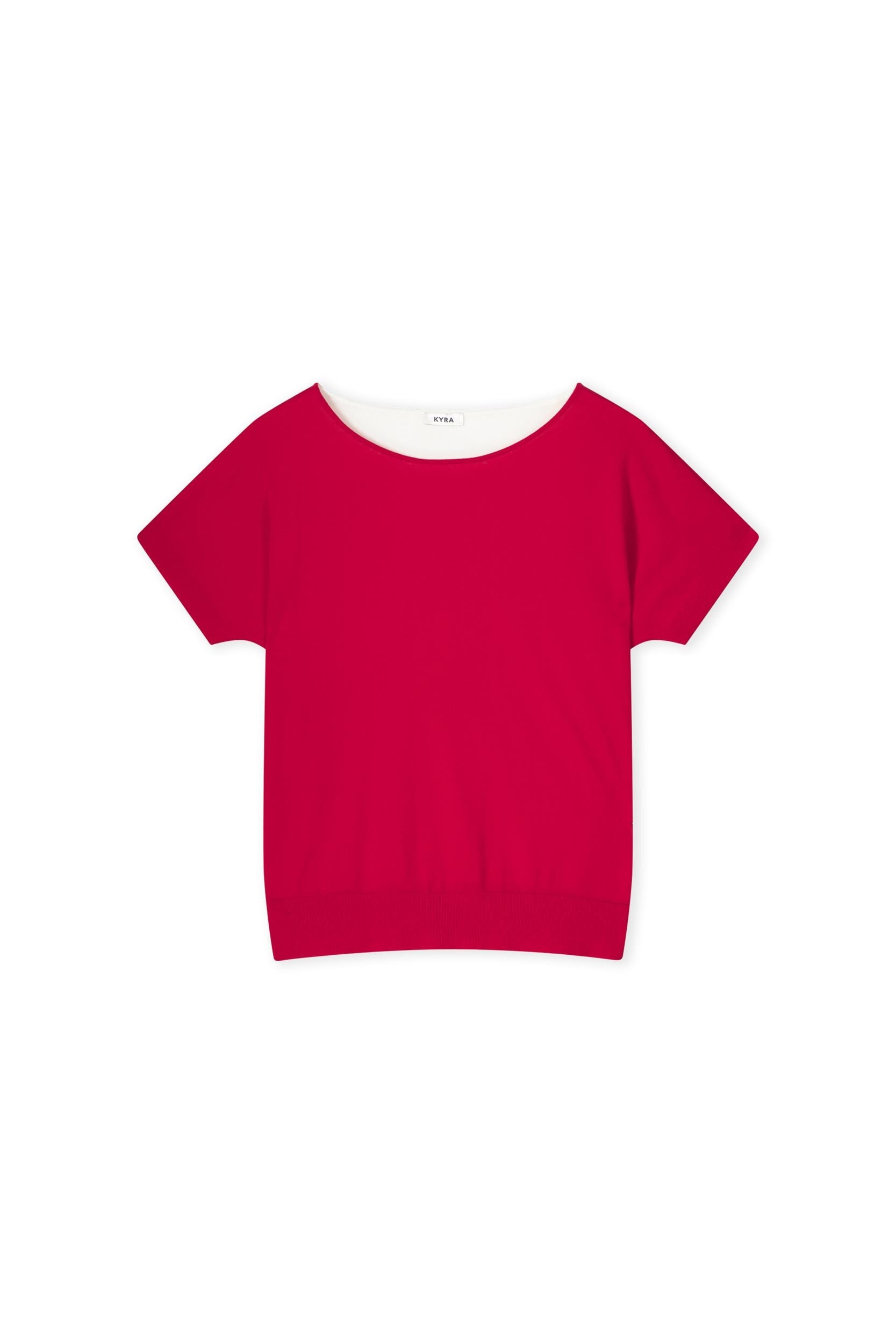 Colorblock Alika Sweater - Salsa Red
