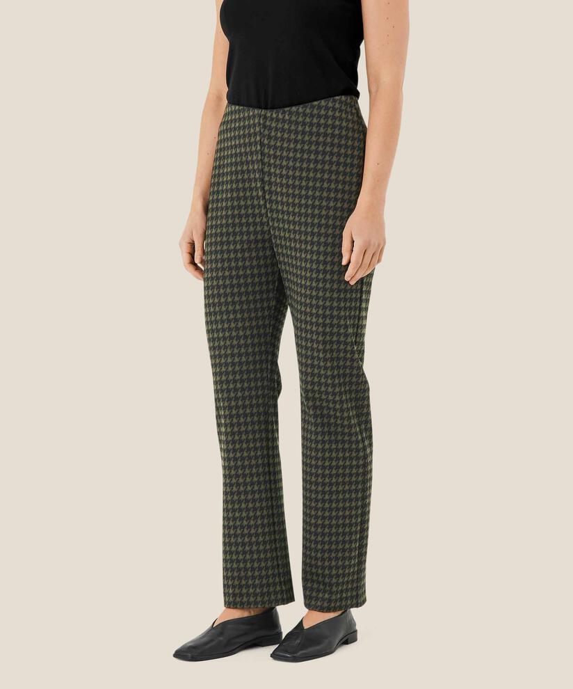 1007801 MaPaige Houndstooth Trousers - Caper