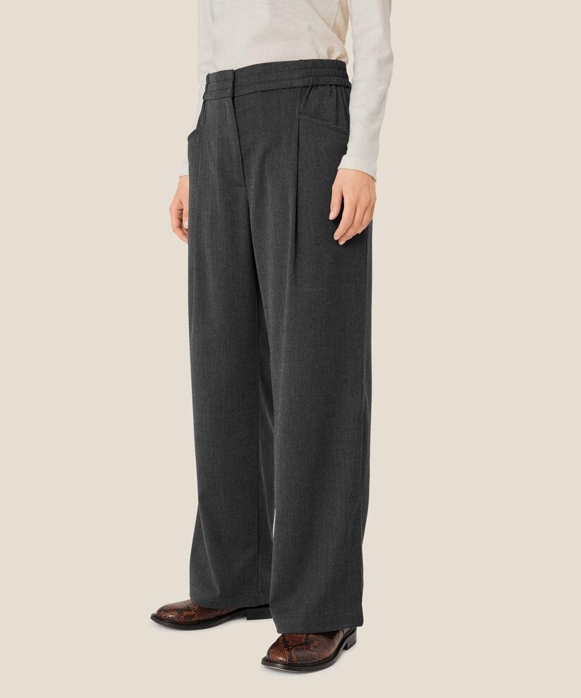 1009567 MaPenjani Trousers - Dark Grey Melange