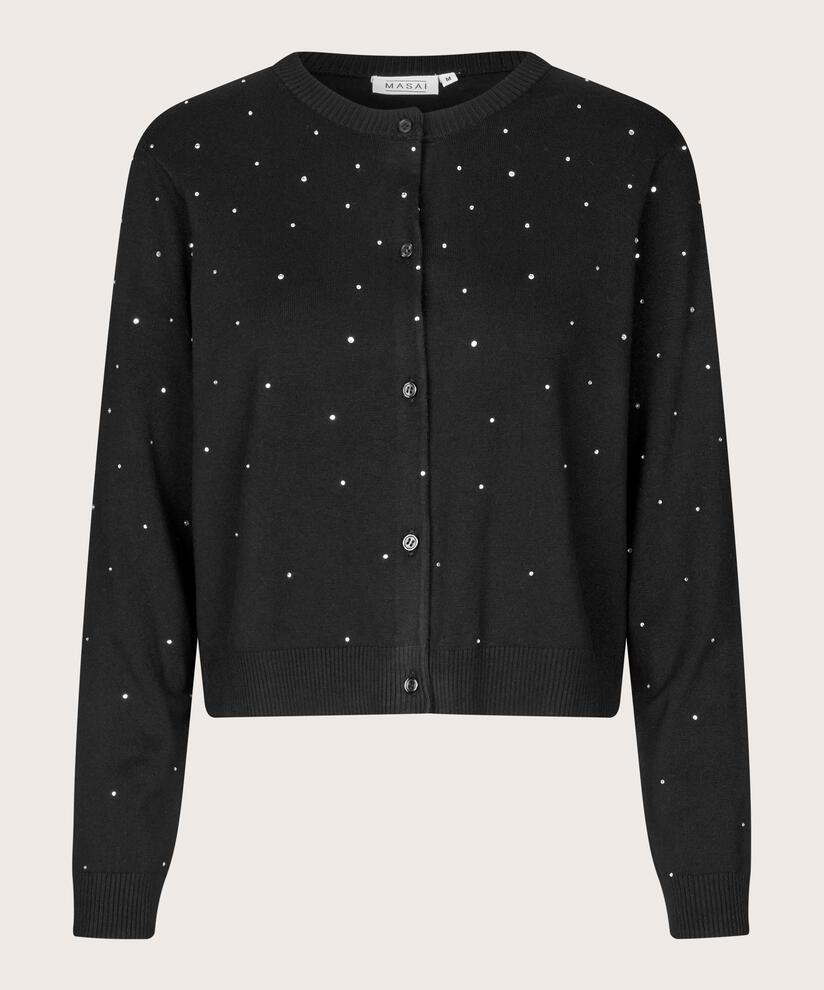 1009897 MaLucindia Cardigan with Rhinestones - Black