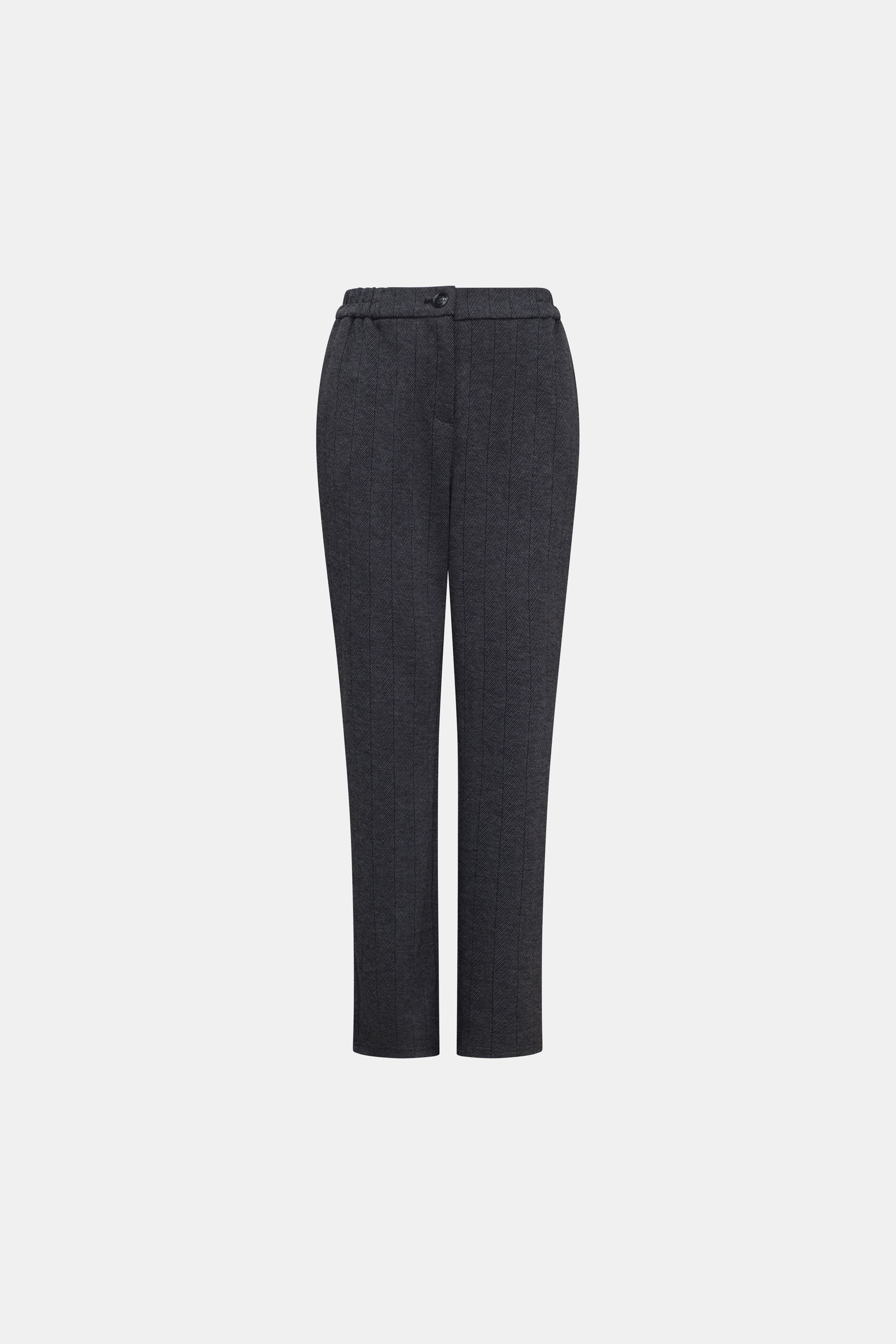 37303503 Trousers - Black Herringbone