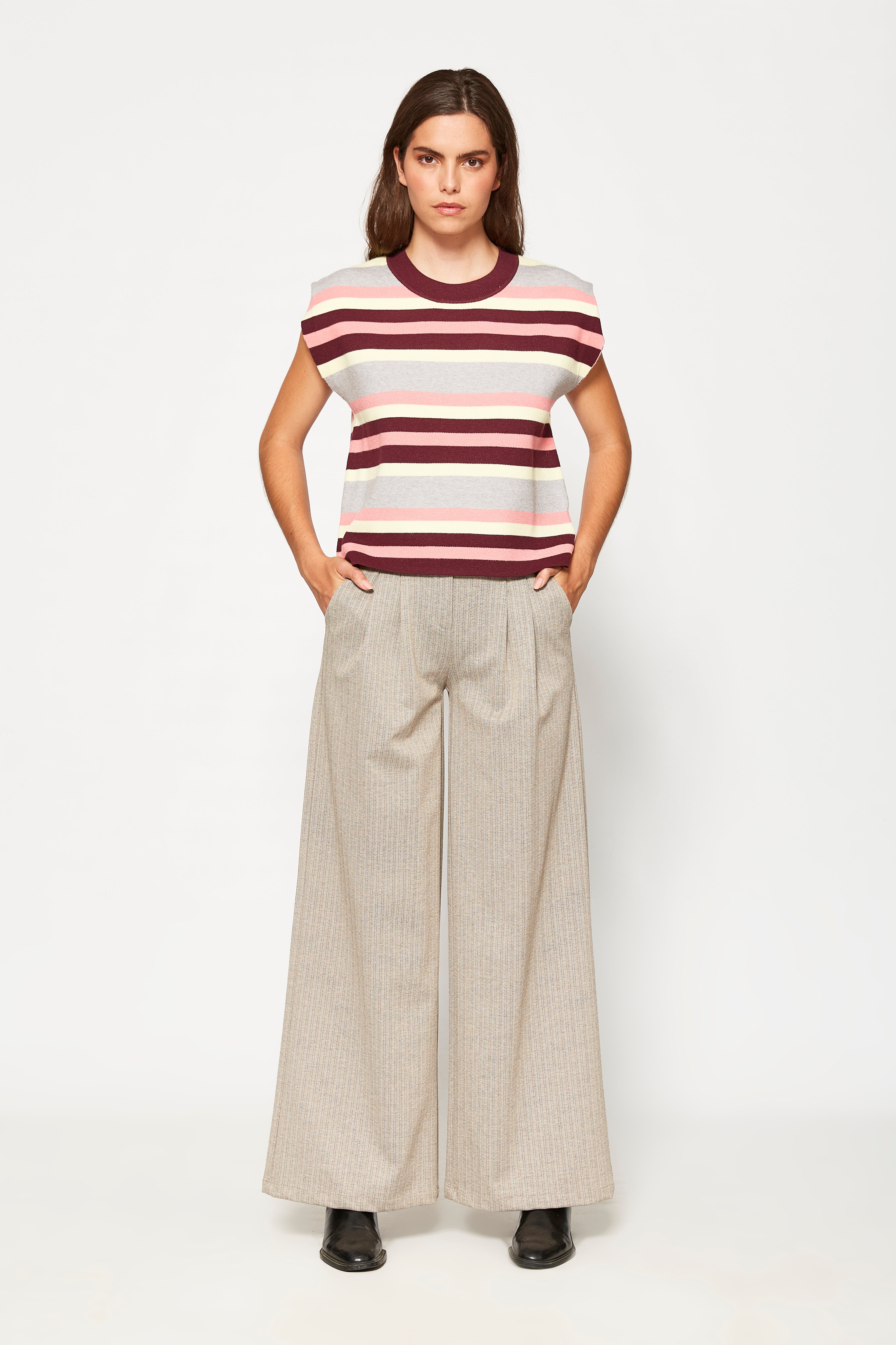 37303504 Trousers - Sand Cheviot