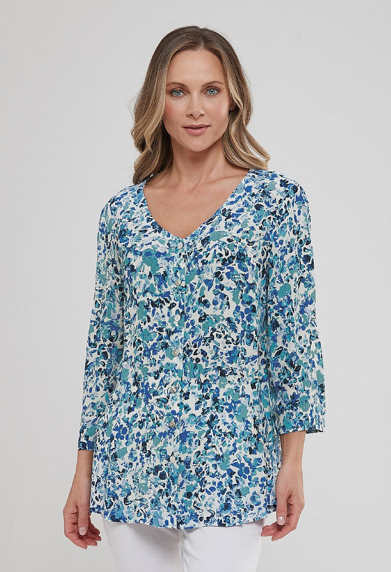 Flower Valley Grace Tunic - Blue Mix