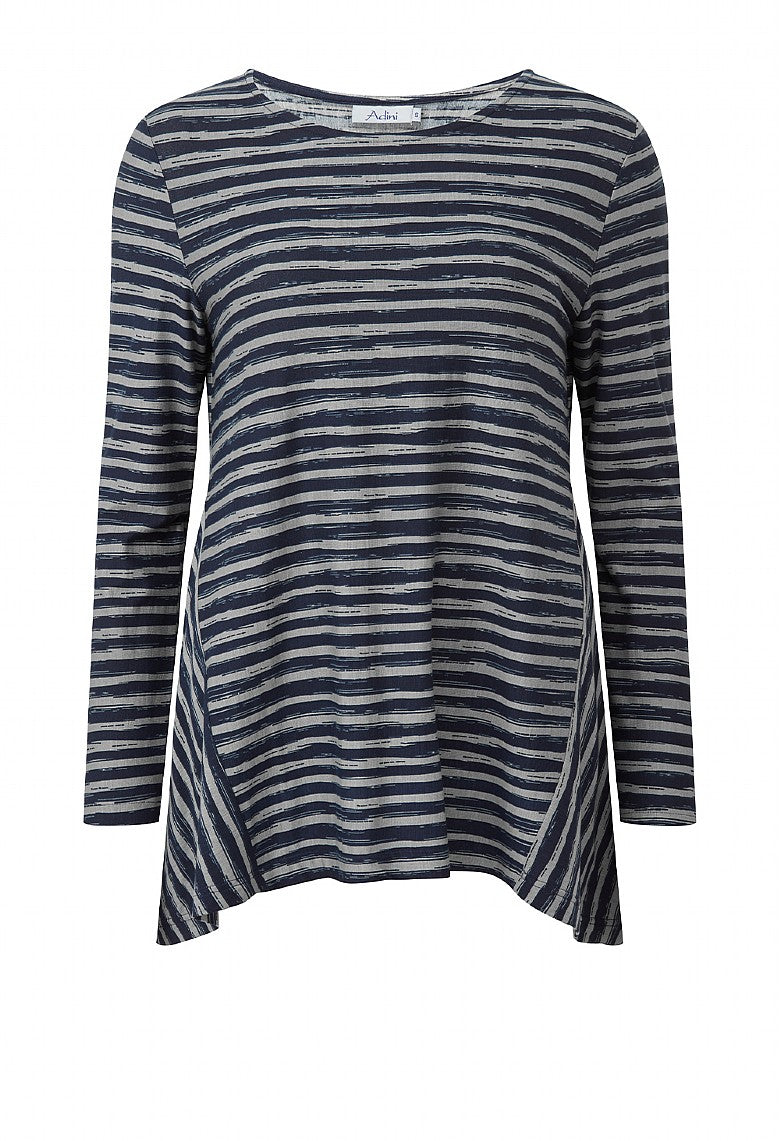 Envie Tunic - Navy/Silver