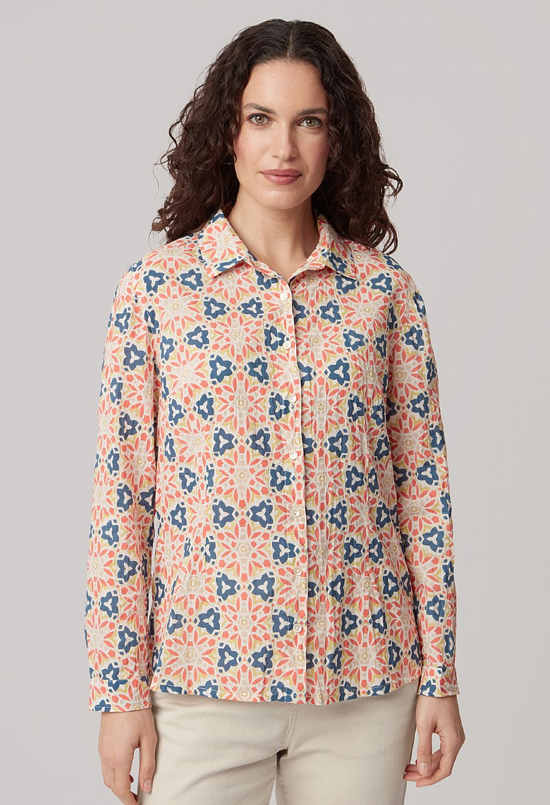 Ceana Crinkle Shirt - Multi   522592SC