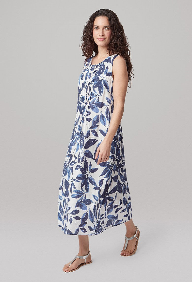 Flora Dress - Navy/White Garden Print  525287GV