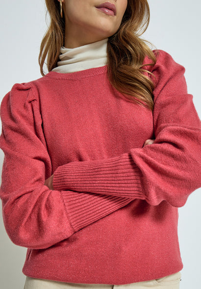 PC6258 - Anissa Sweater - Metallic Mineral Red