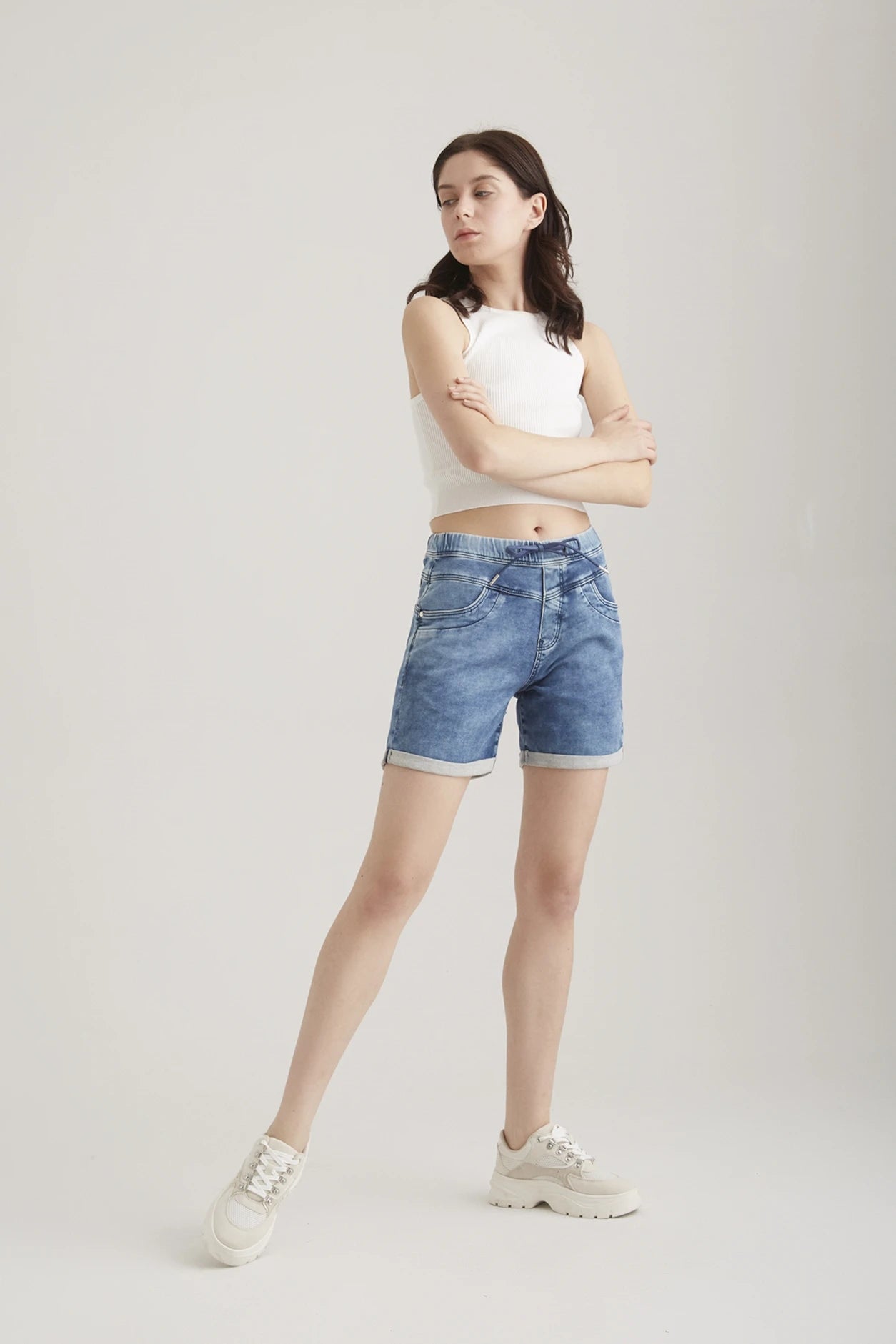 Anna - Shorts - Blue Denim