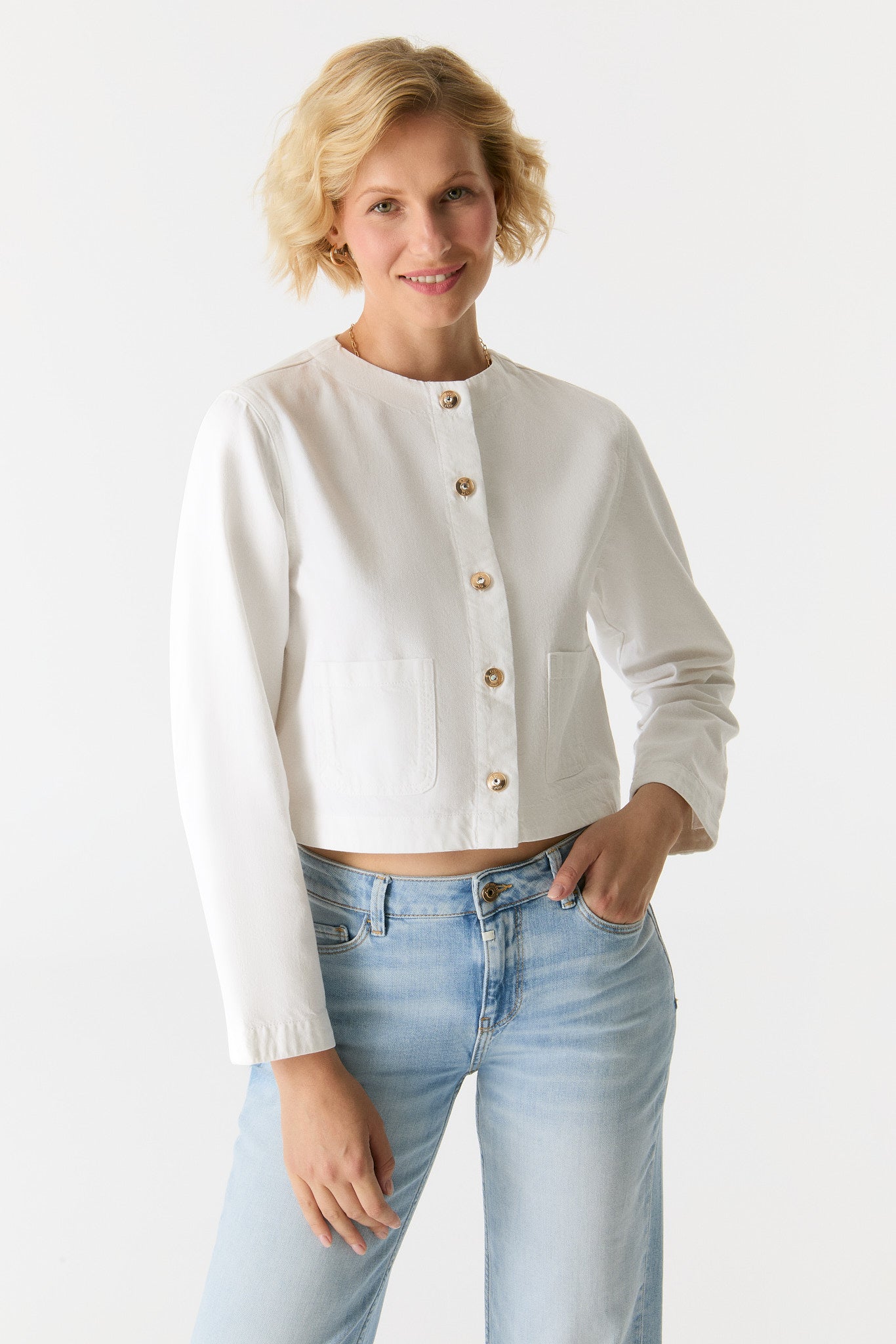 Betty Denim Jacket - White