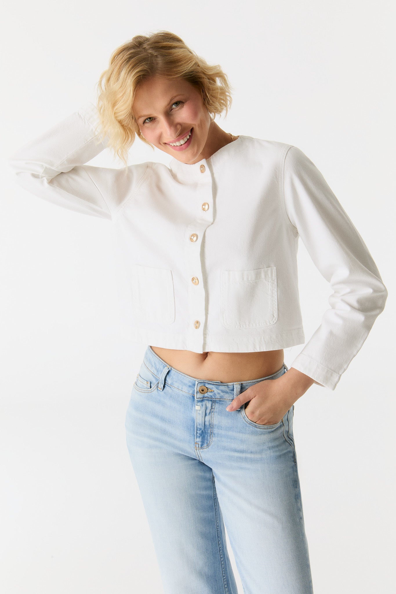 Betty Denim Jacket - White
