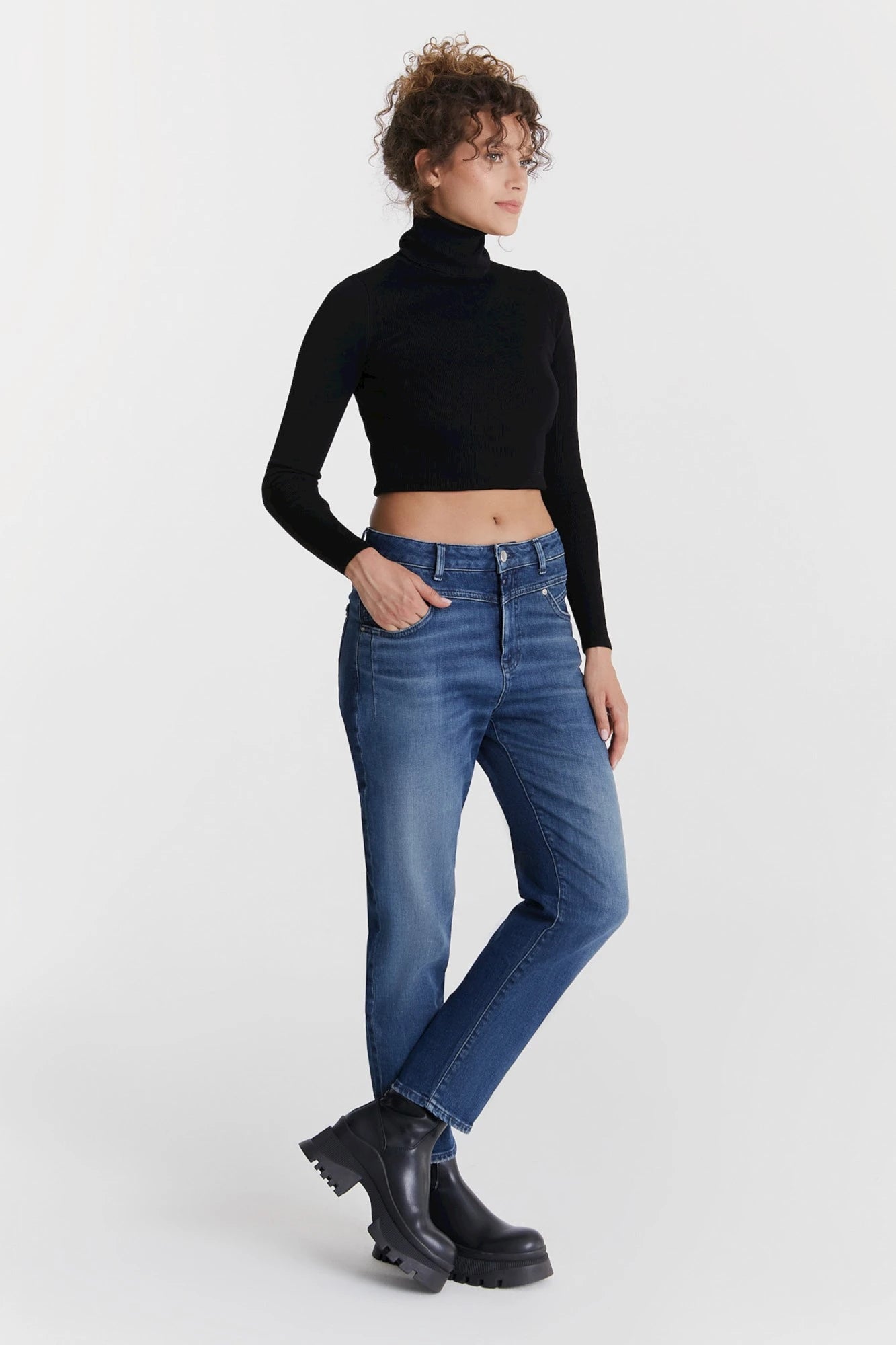 Victoria - Jean Boyfriend - Bleu Foncé - L30