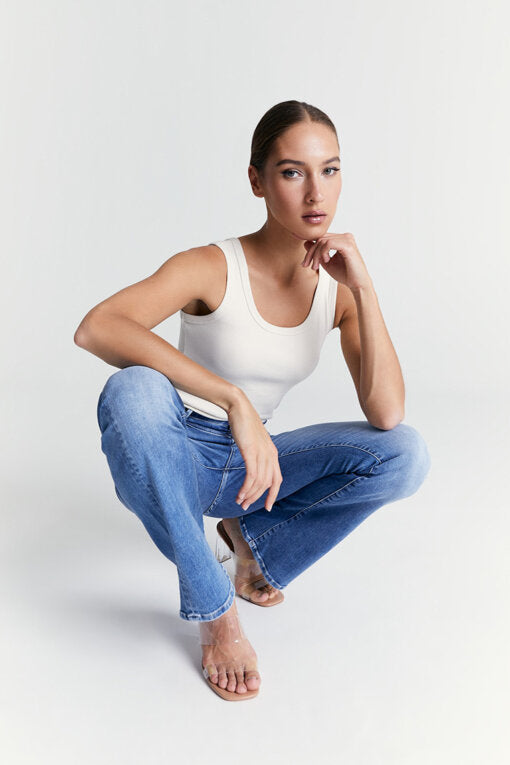 Matilda - Pantalon - Bleu Moyen - L32