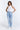 Daisy Mid Waist Mom Jean - Light Blue Print L28