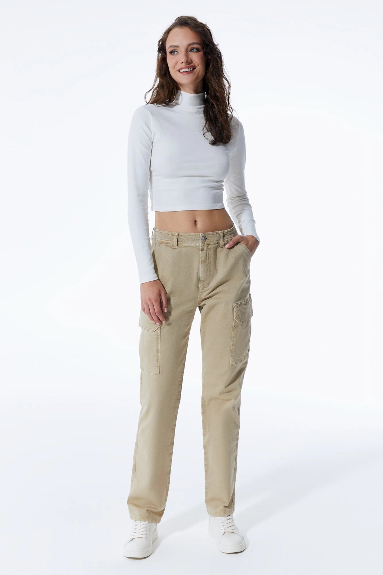 Daphné - Pantalon Cargo-Sable - L30