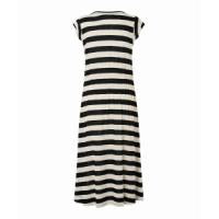 1007300 MaNadire Striped Dress - Black