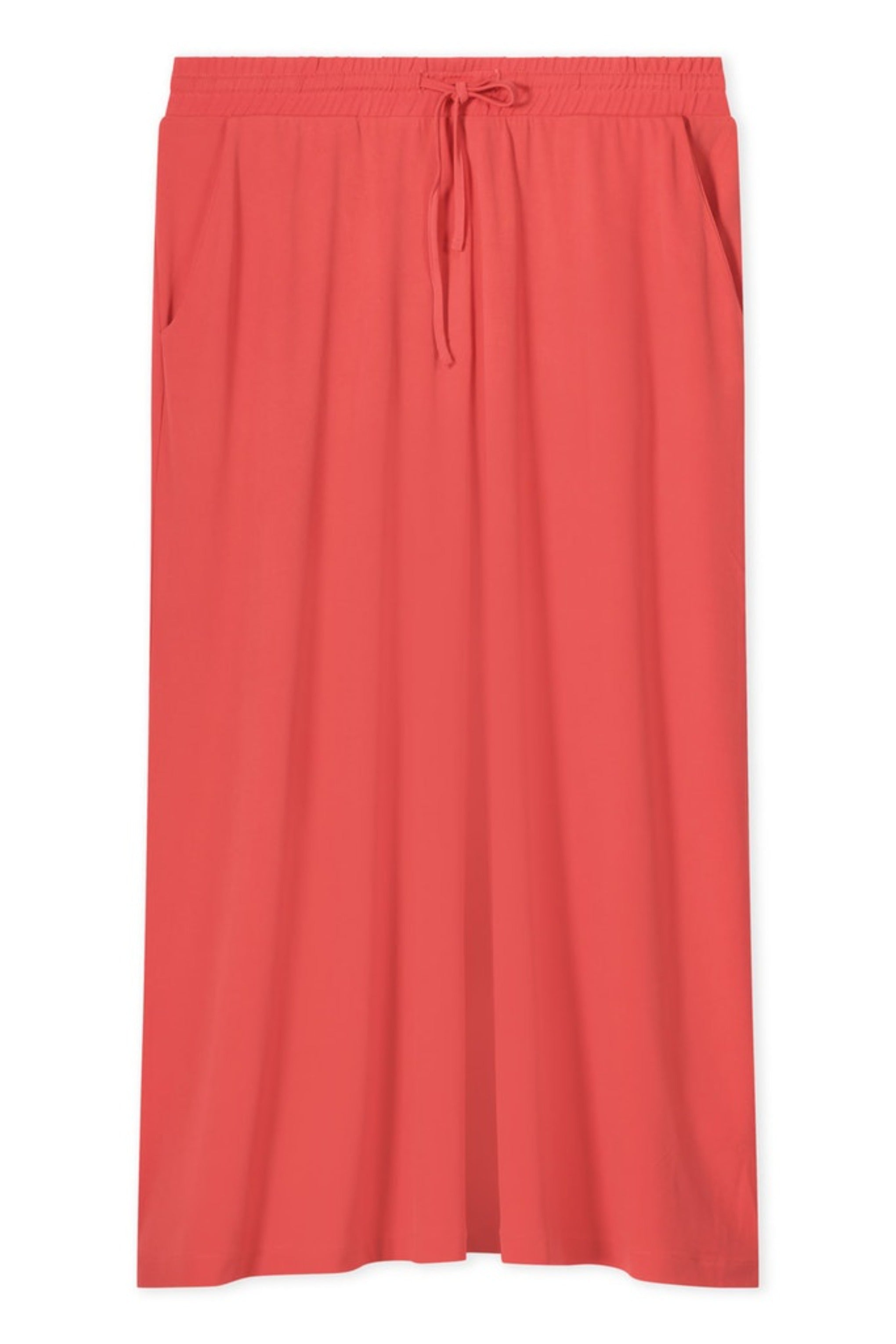 Vanora Long Jersey Skirt - Rose Red