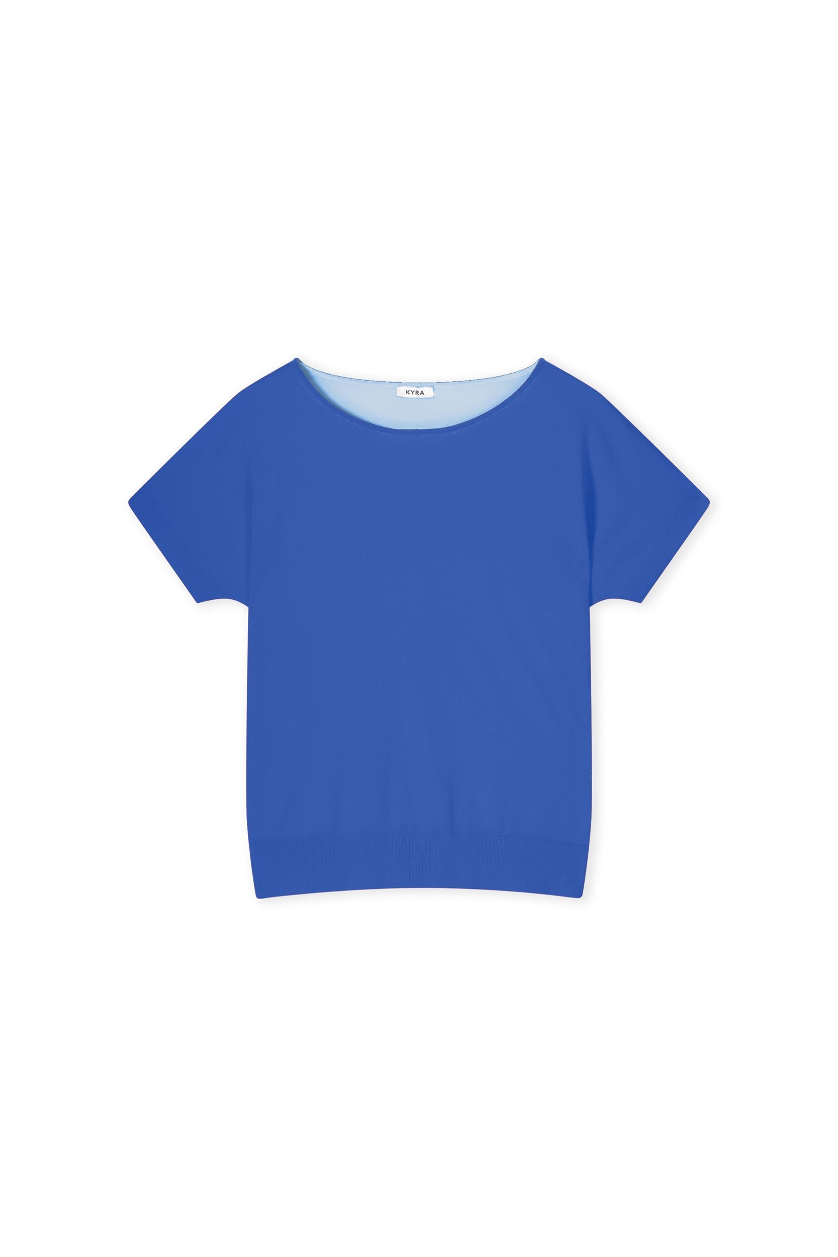 Color Block Alika Cap Sleeve Sweater - Blue Galaxy