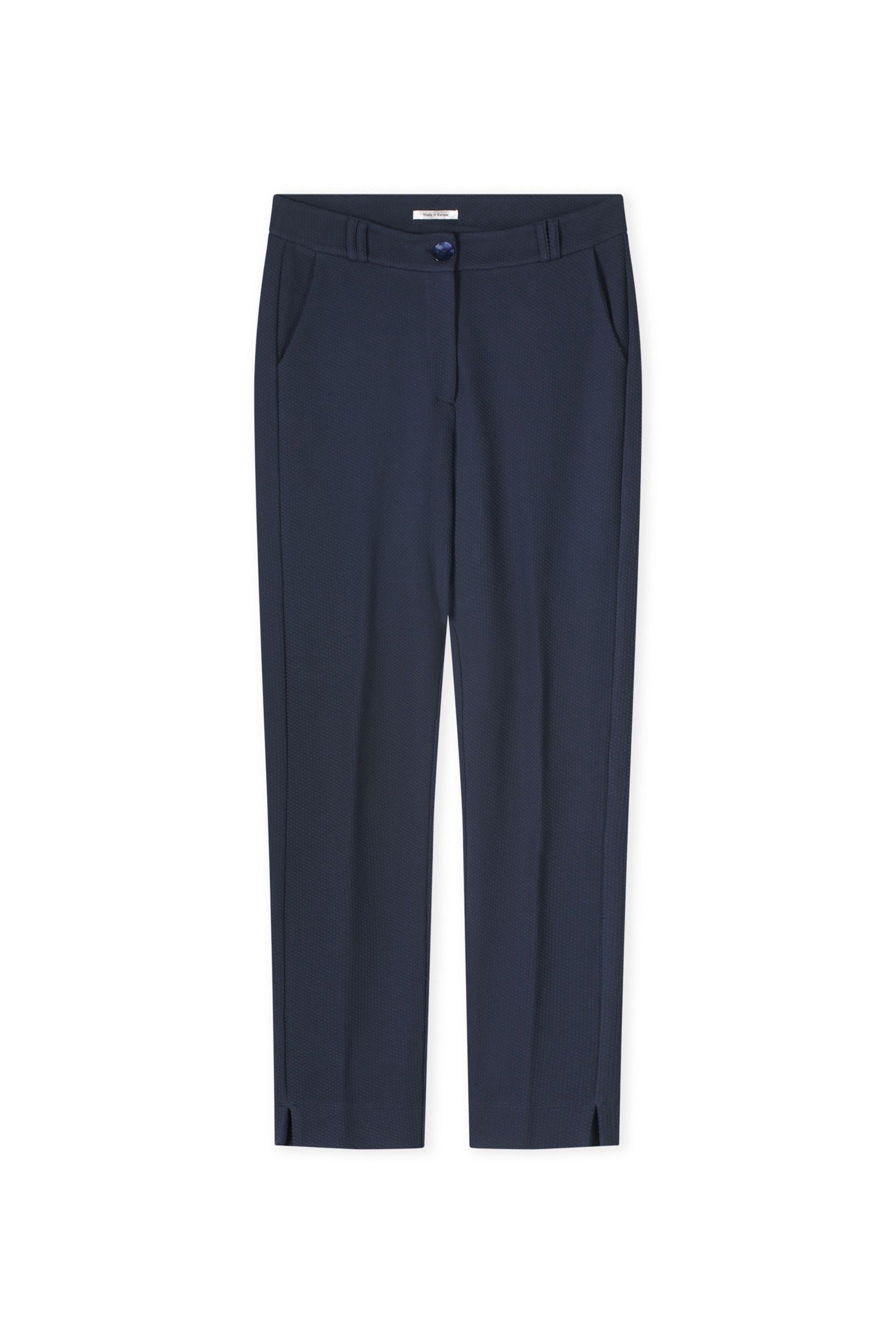 Jessica Structured Jersey Trousers - Deep Blue