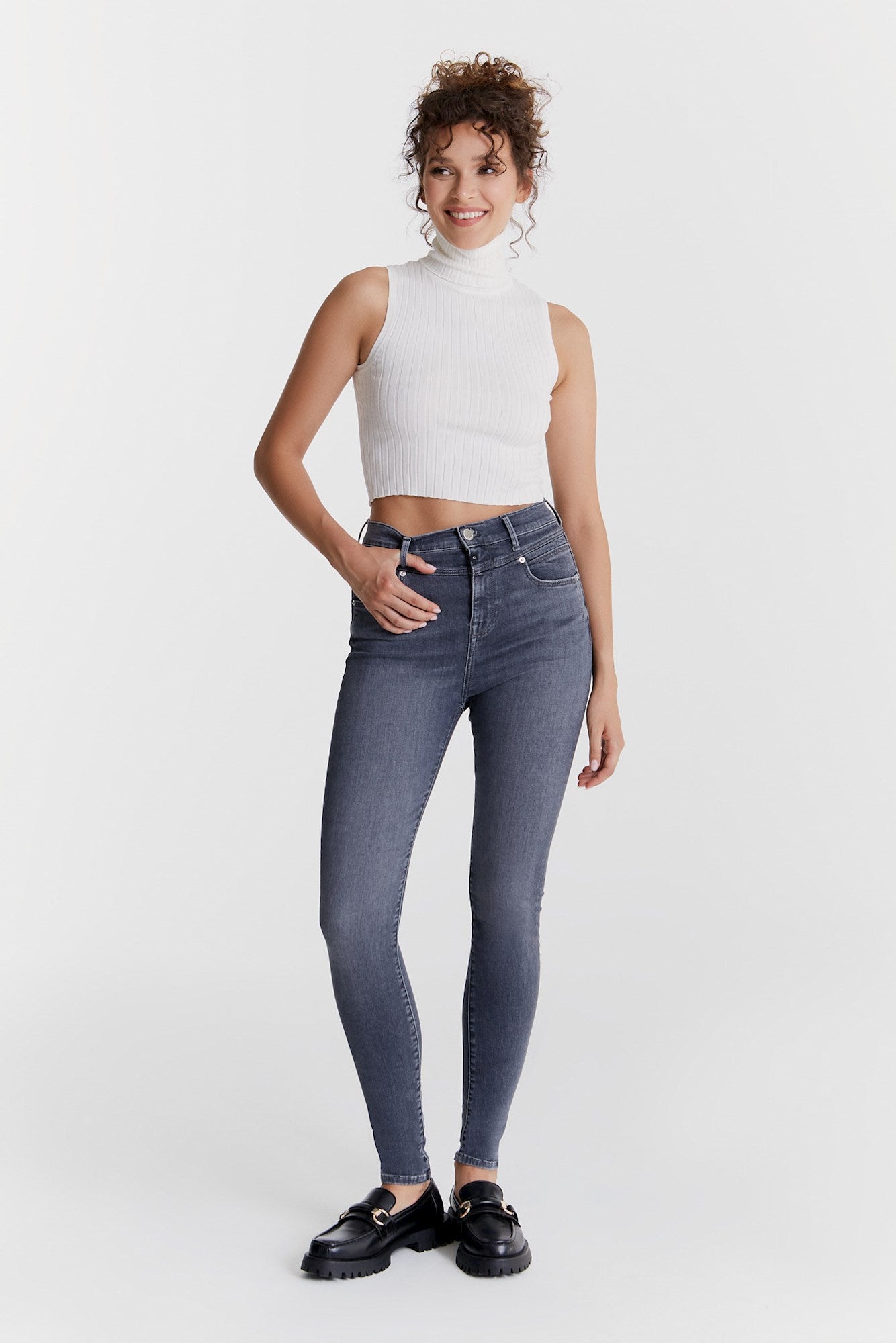 Jean skinny Lisa - Gris fumé - L30