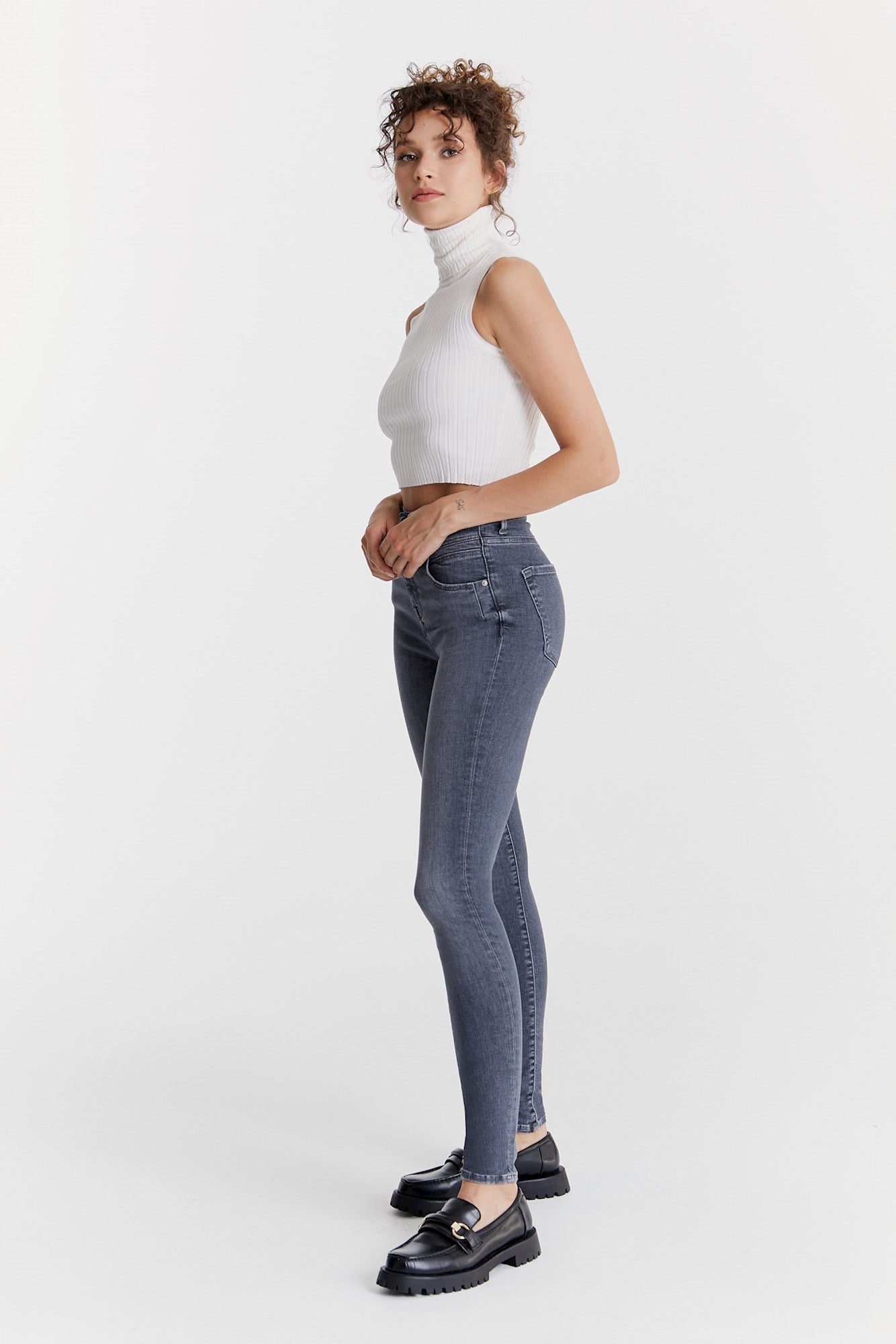 Jean skinny Lisa - Gris fumé - L30