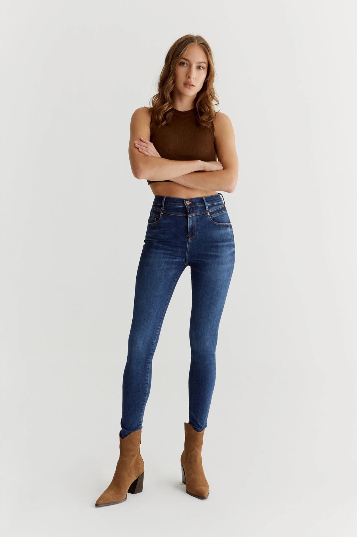 Lisa Skinny Denim Jeans - Dark Blue L30