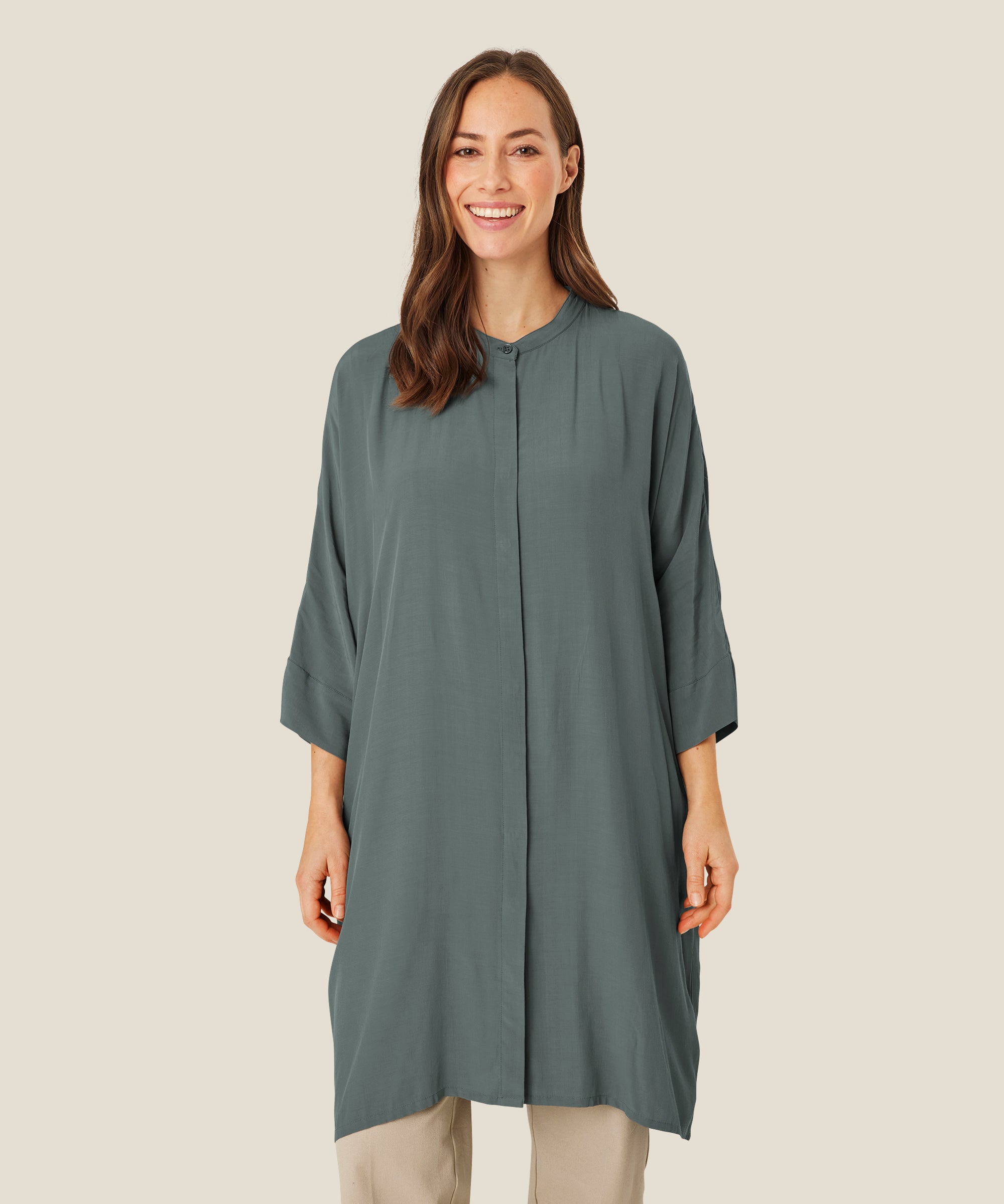 1003906 Robe chemise MaIosetta - Vert Balsam