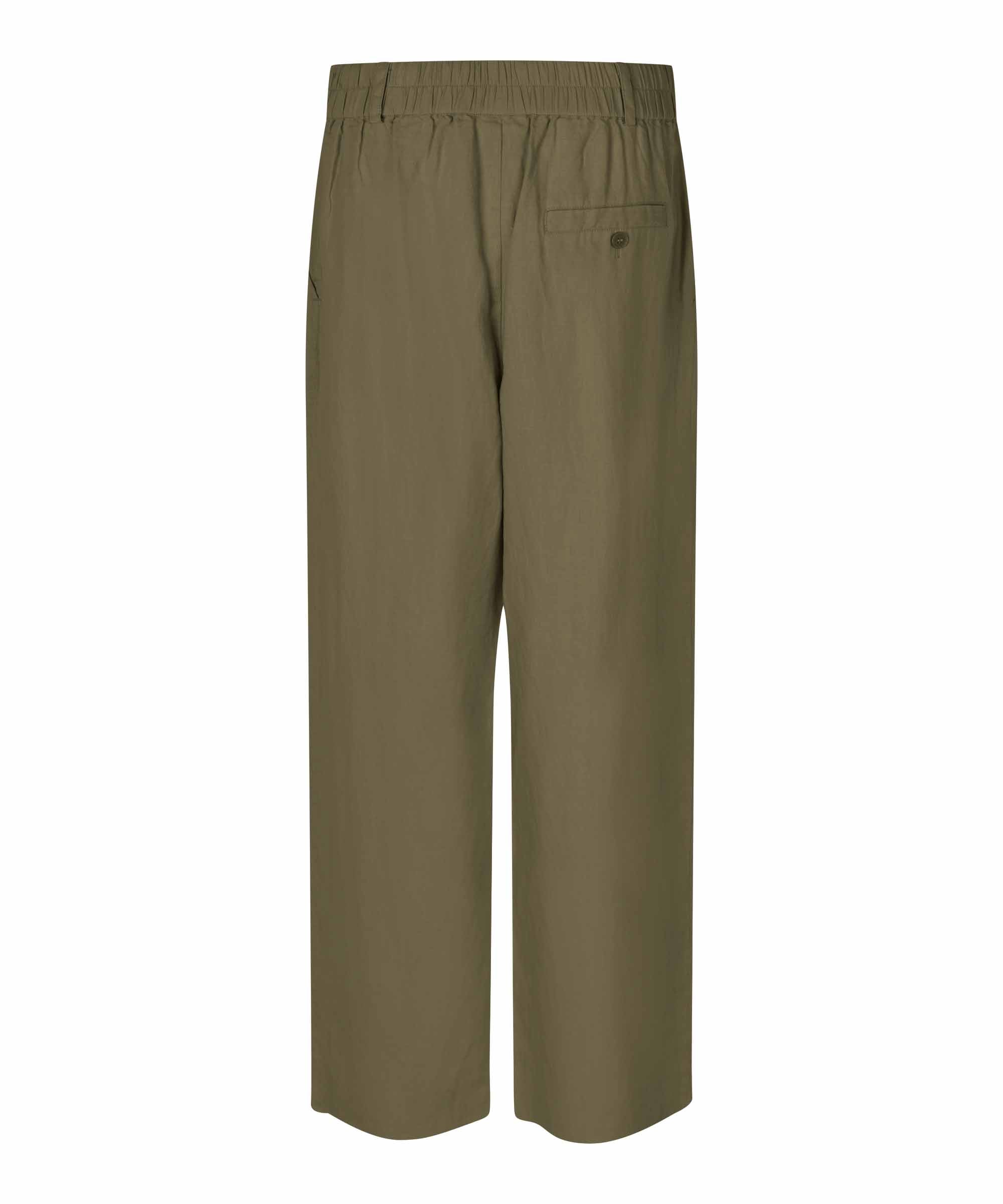 1009050 MaPerli Linen Trousers - Dusky Green