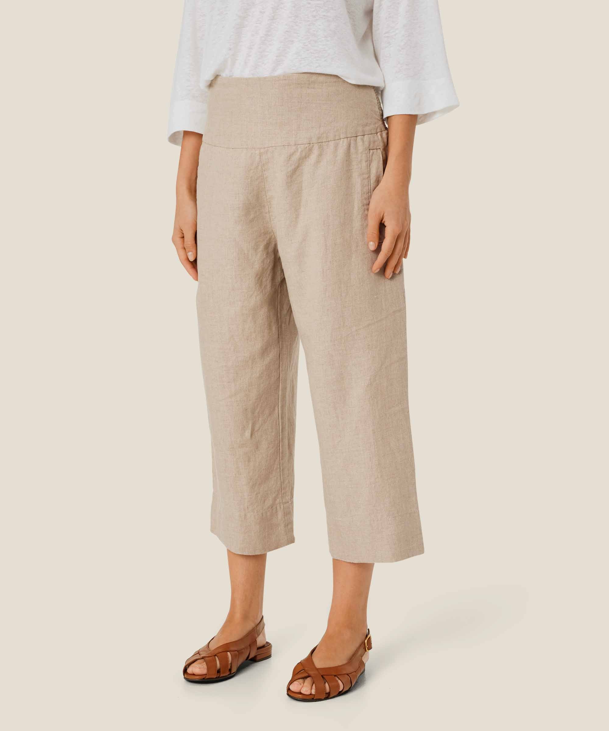 1009084 MaPallas Linen Trousers - Natural
