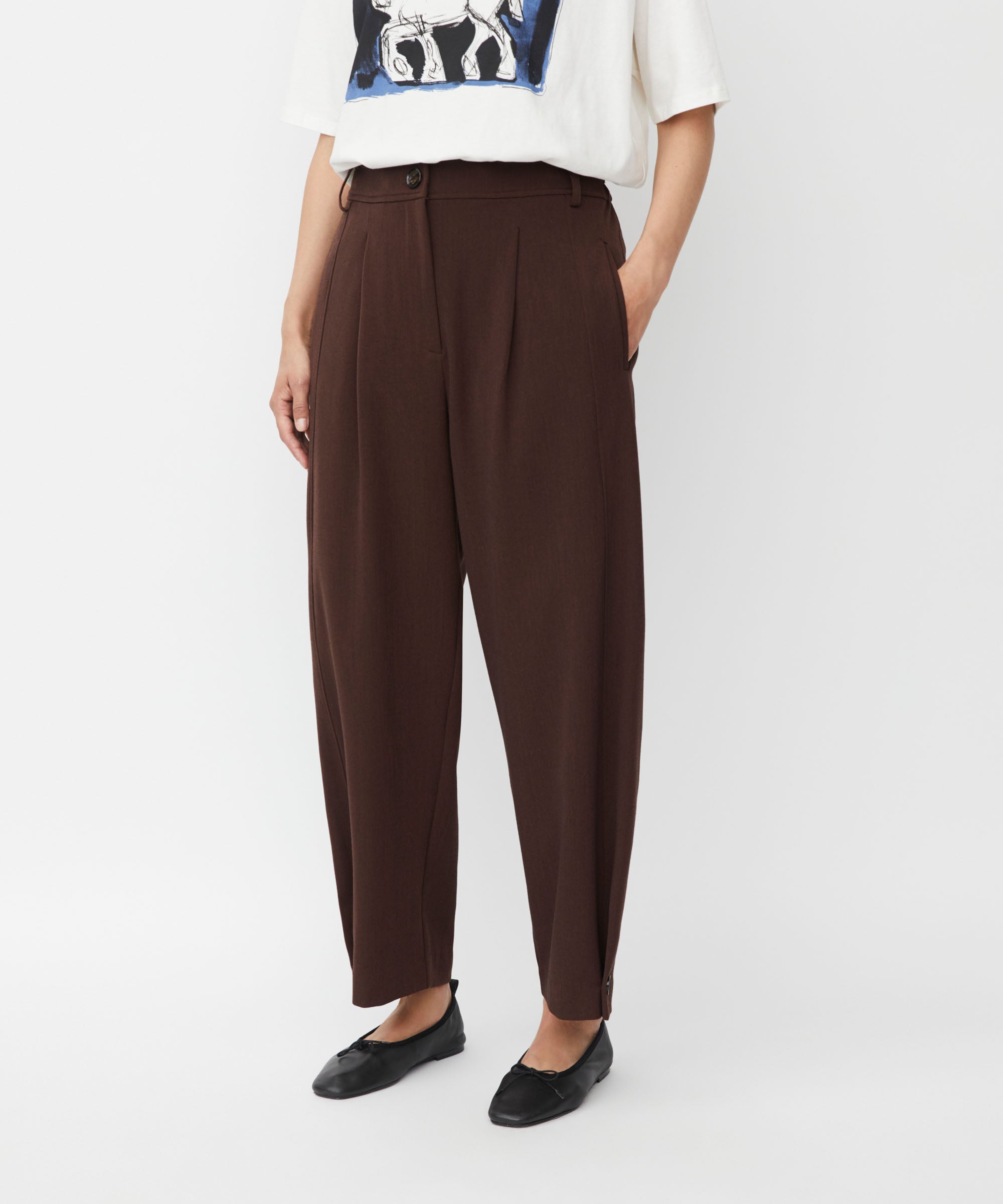 1008671 MaPunna Trousers - Shaved Chocolate