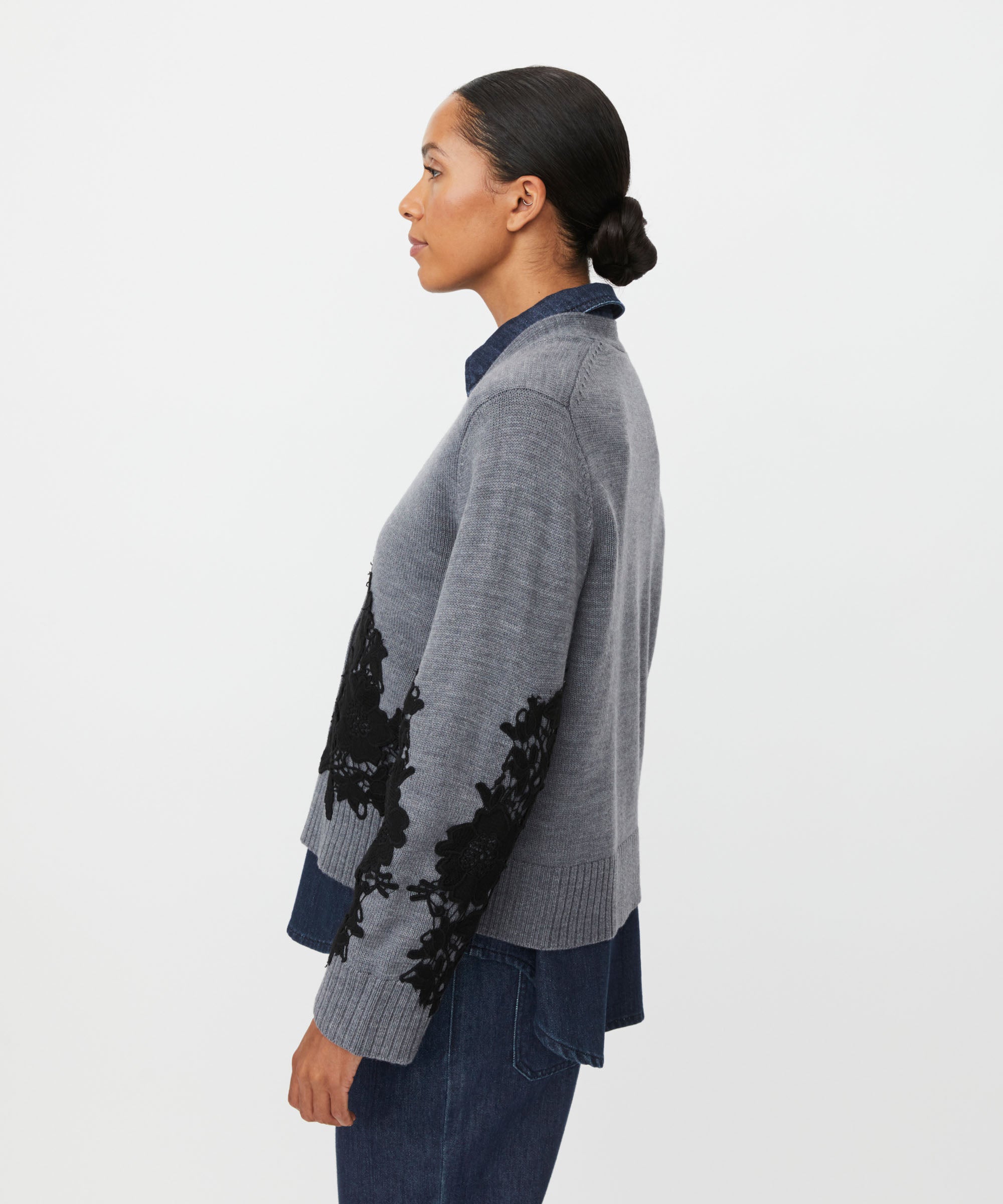 1011586 MaLeviane Cardigan - Medium Grey Melange