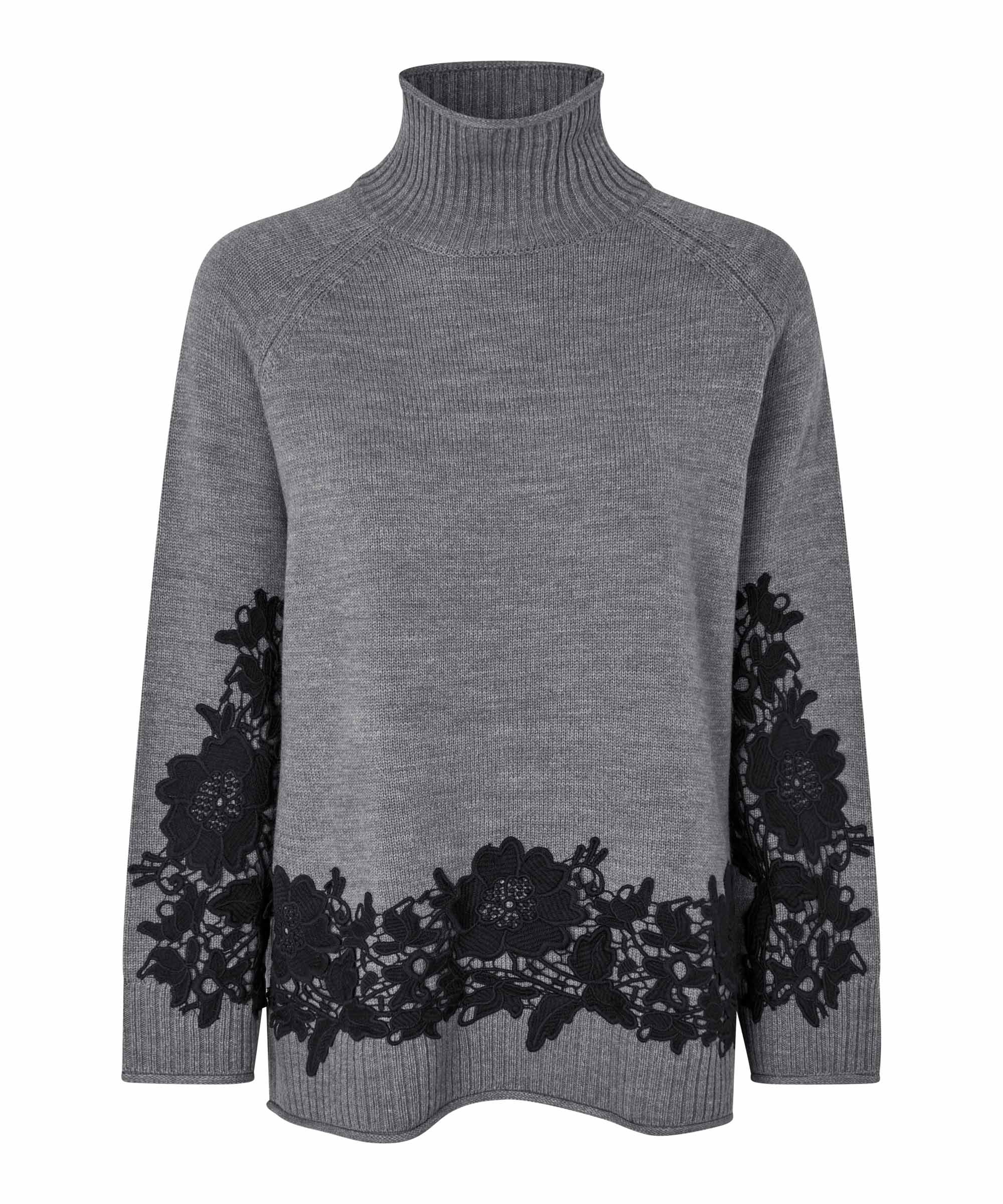 1011595 MaFalivra Sweater - Medium Grey Melange