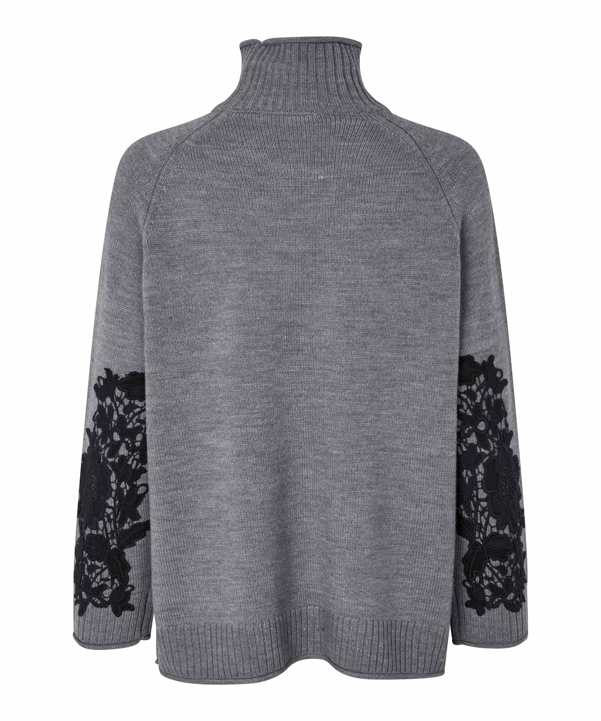 1011595 MaFalivra Sweater - Medium Grey Melange