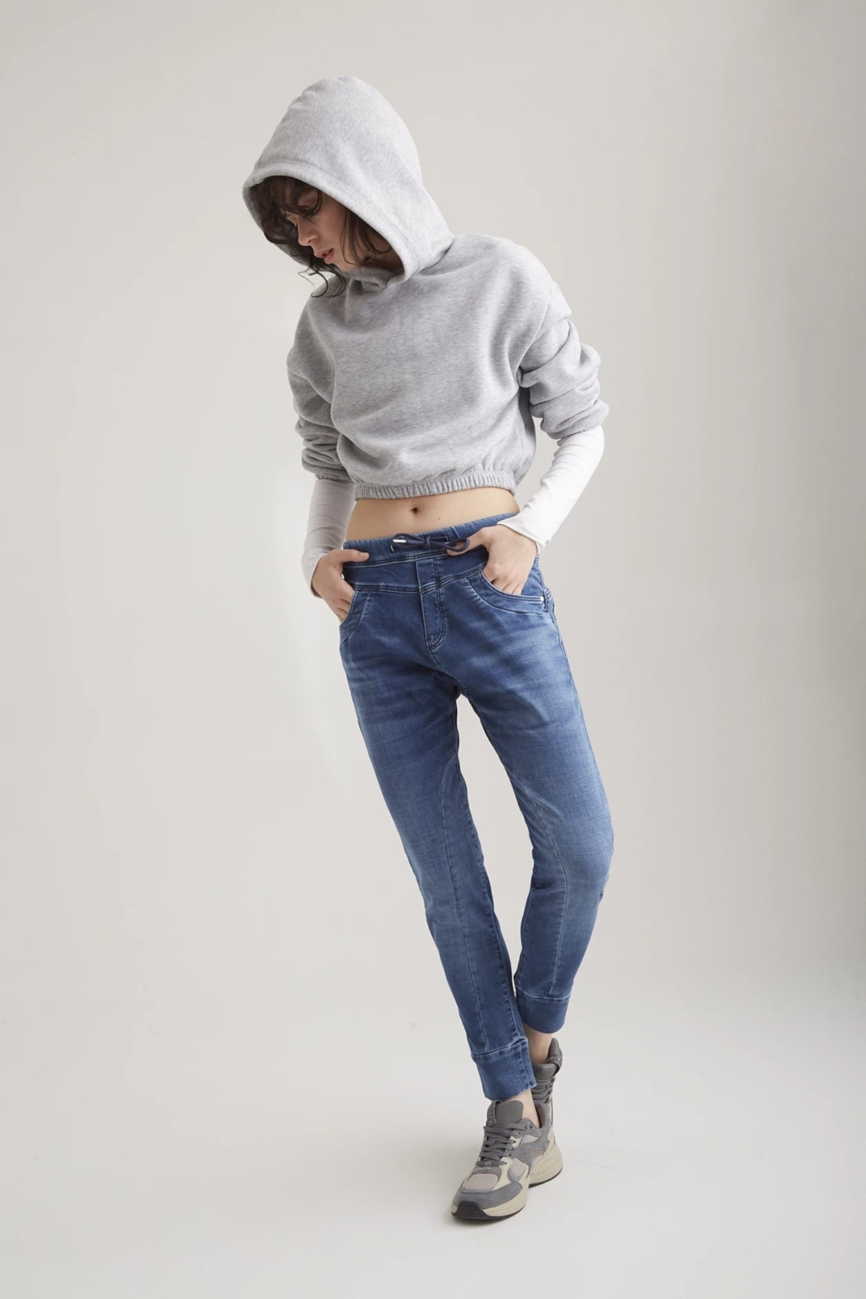 Mila - Slim Jogger Pant - Blue Denim - 29" Inseam L02