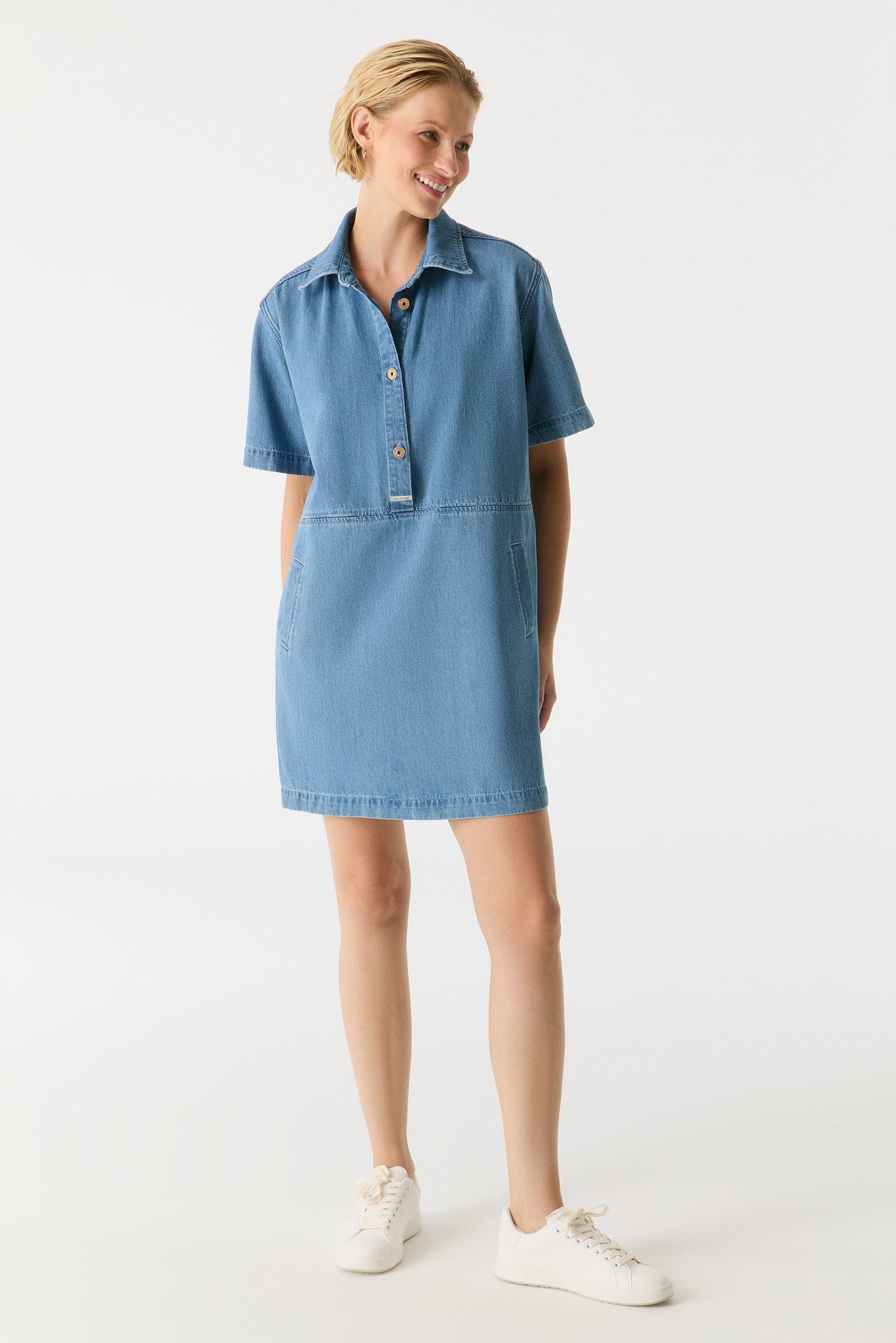 Nelly Denim Dress - Medium Blue