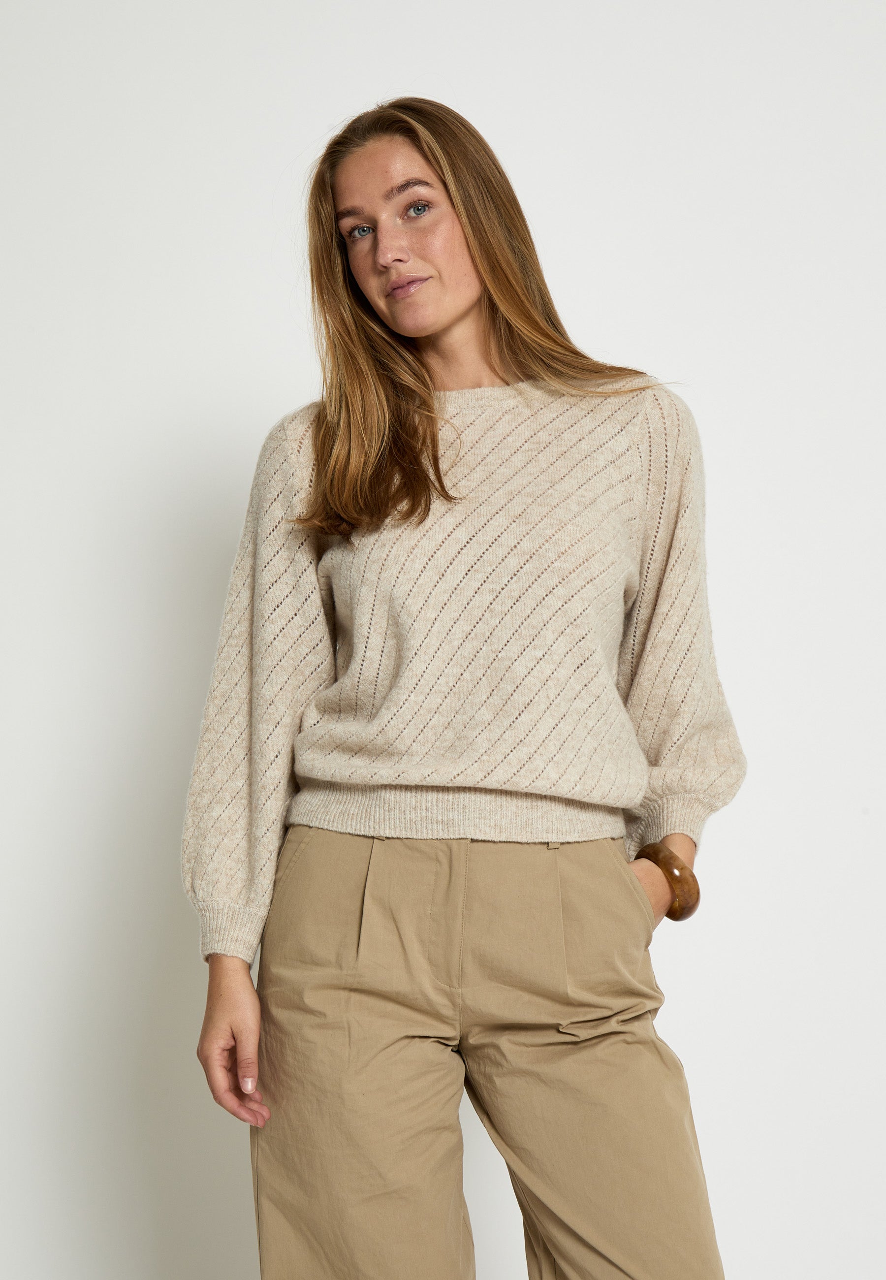 PC8445 Jill Knit Pullover - Fog Sand