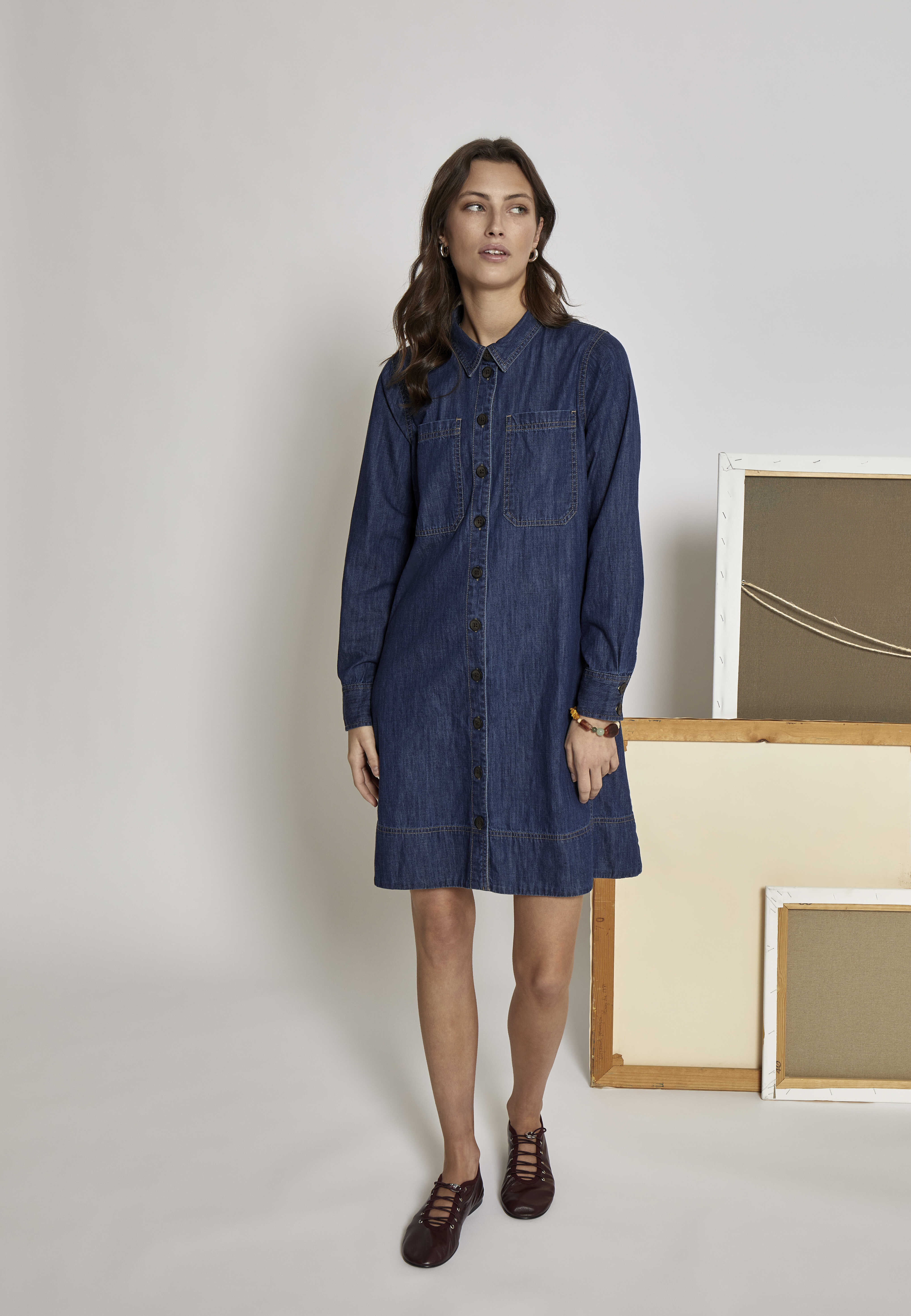 PC8510 Robe en jean Julie - Denim bleu moyen