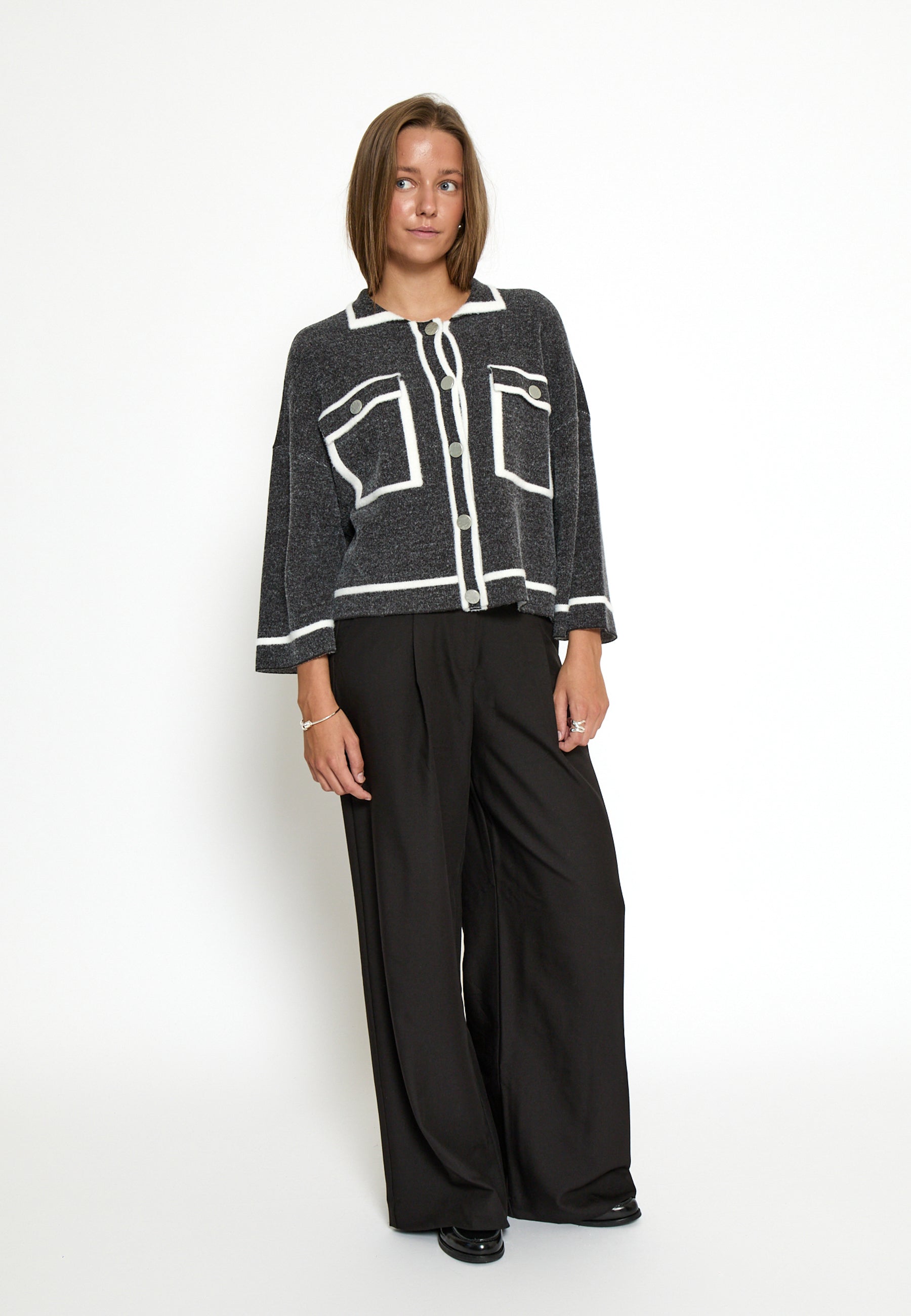 PC8568 KYLIE KNIT CARDIGAN - BLACK