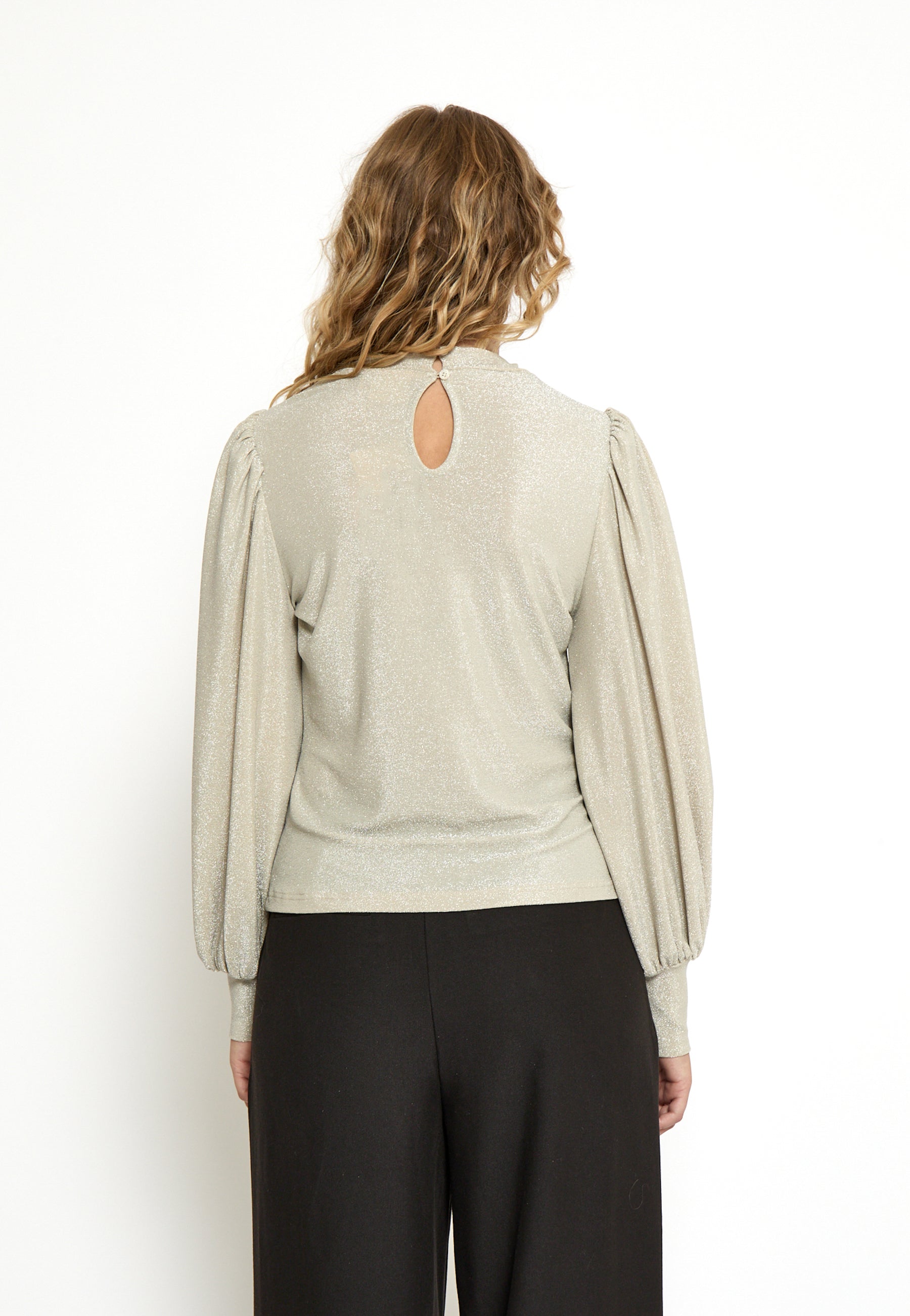 PC8585 Lucina Blouse - Fog Sand Metallic