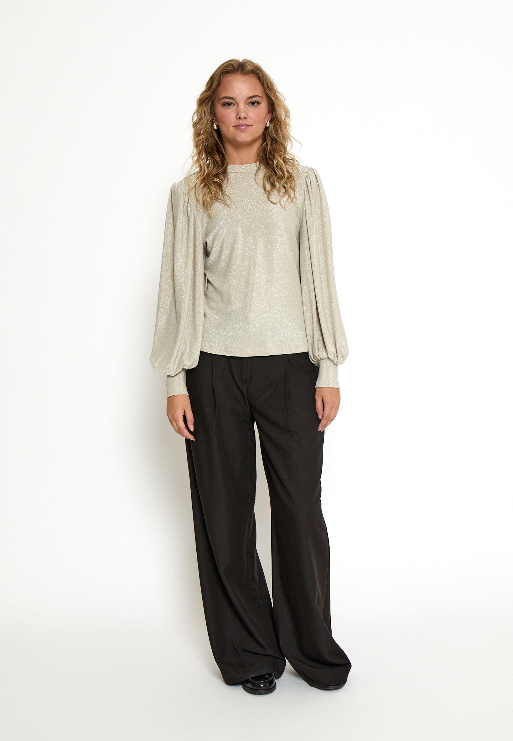 PC8585 Lucina Blouse - Fog Sand Metallic