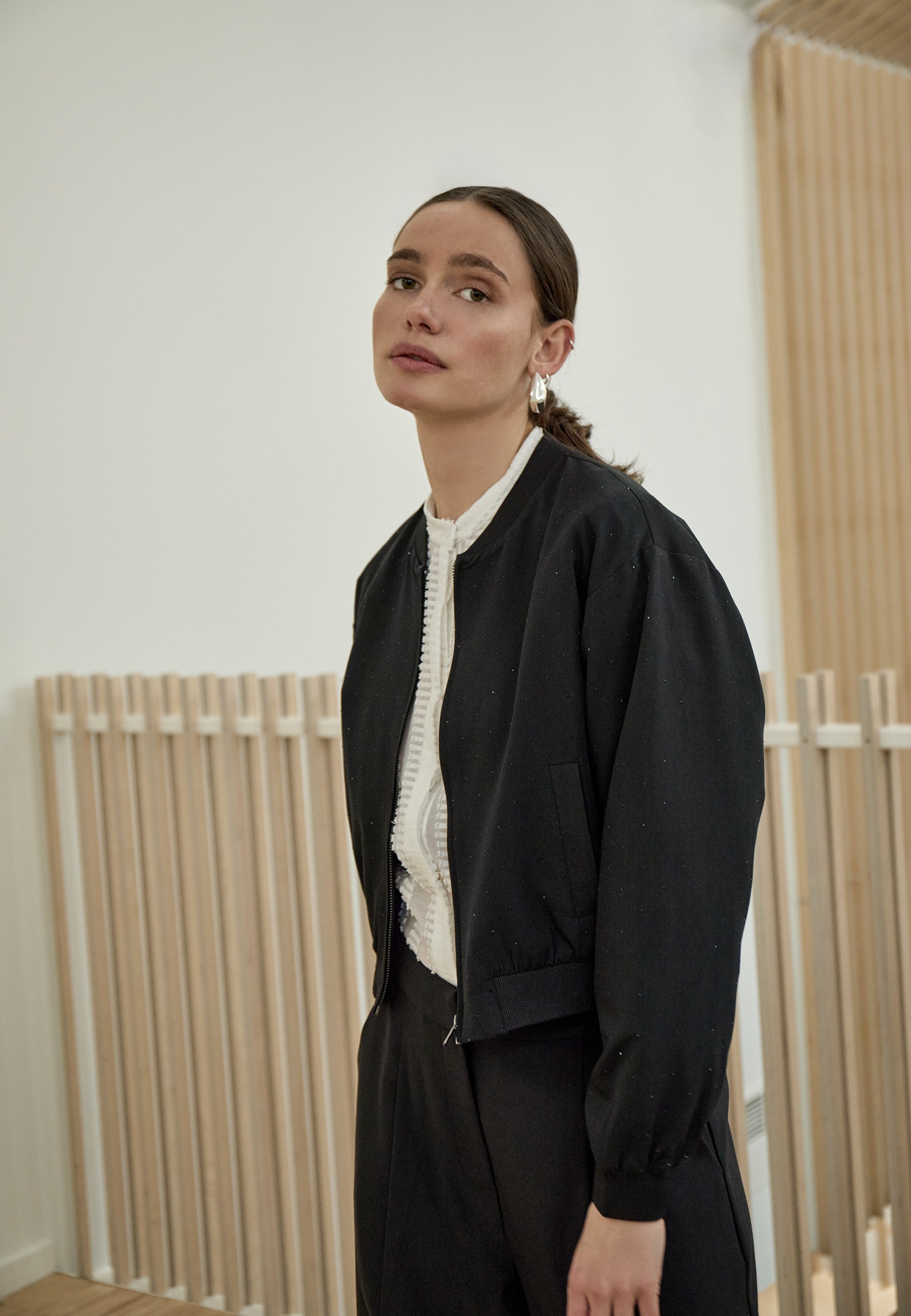 PC8598 Louana Bomber Jacket - Black