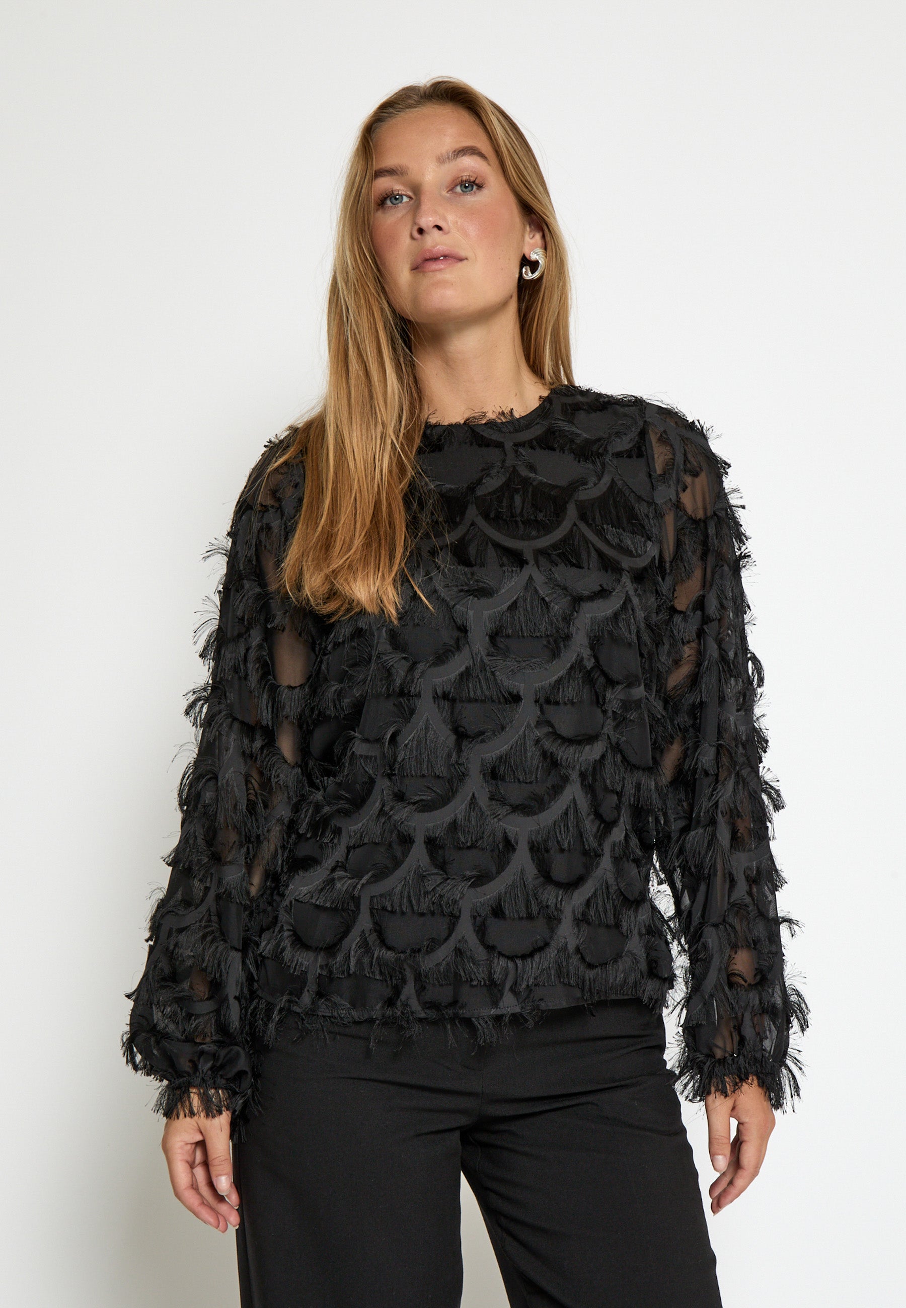 PC8725 Kylin Long Sleeve Blouse - Black