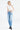 Selena Mid Waist Patch Pocket Ankle Jeans - Medium Blue L01