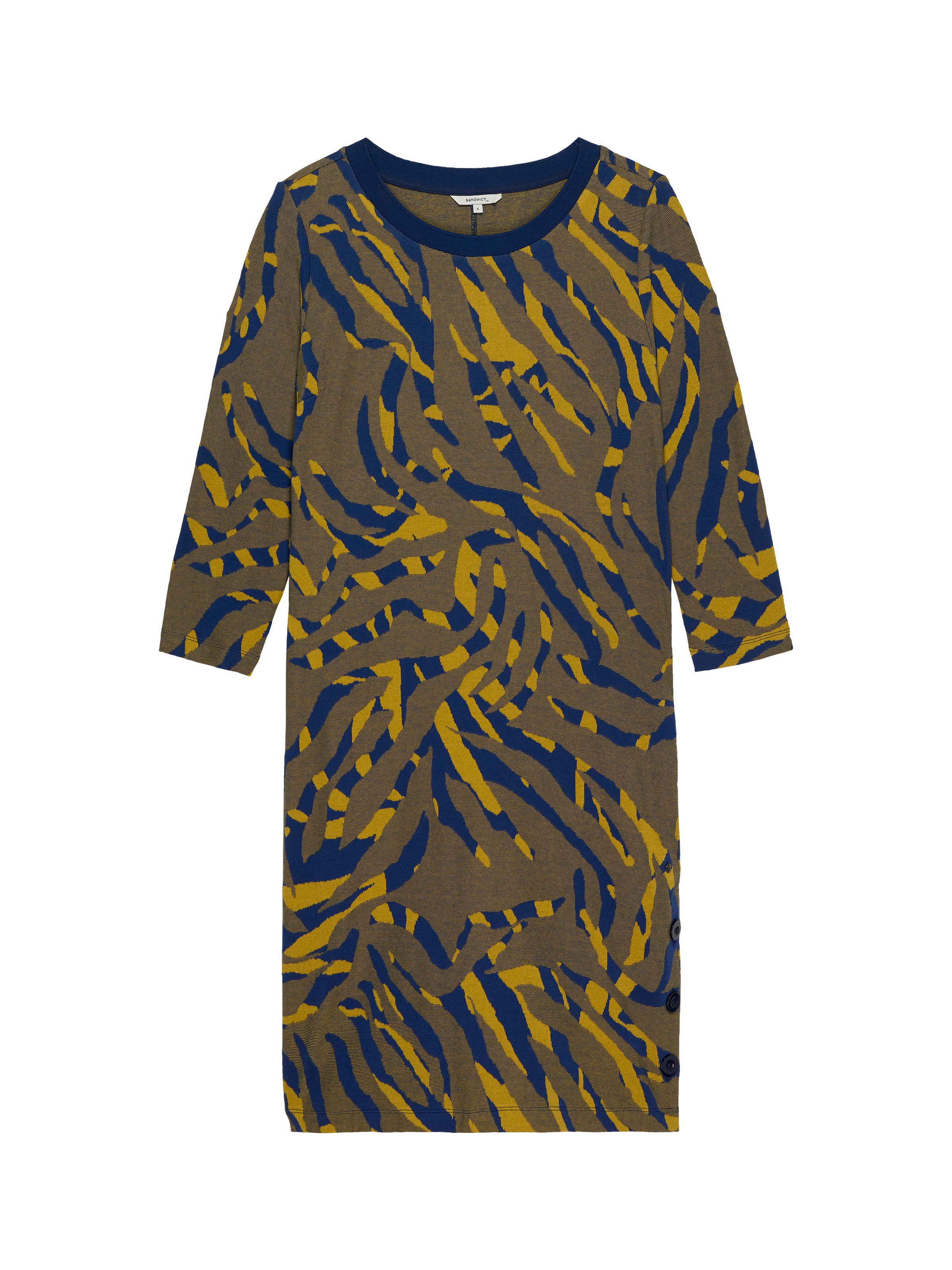 Print Dress-Golden Palm